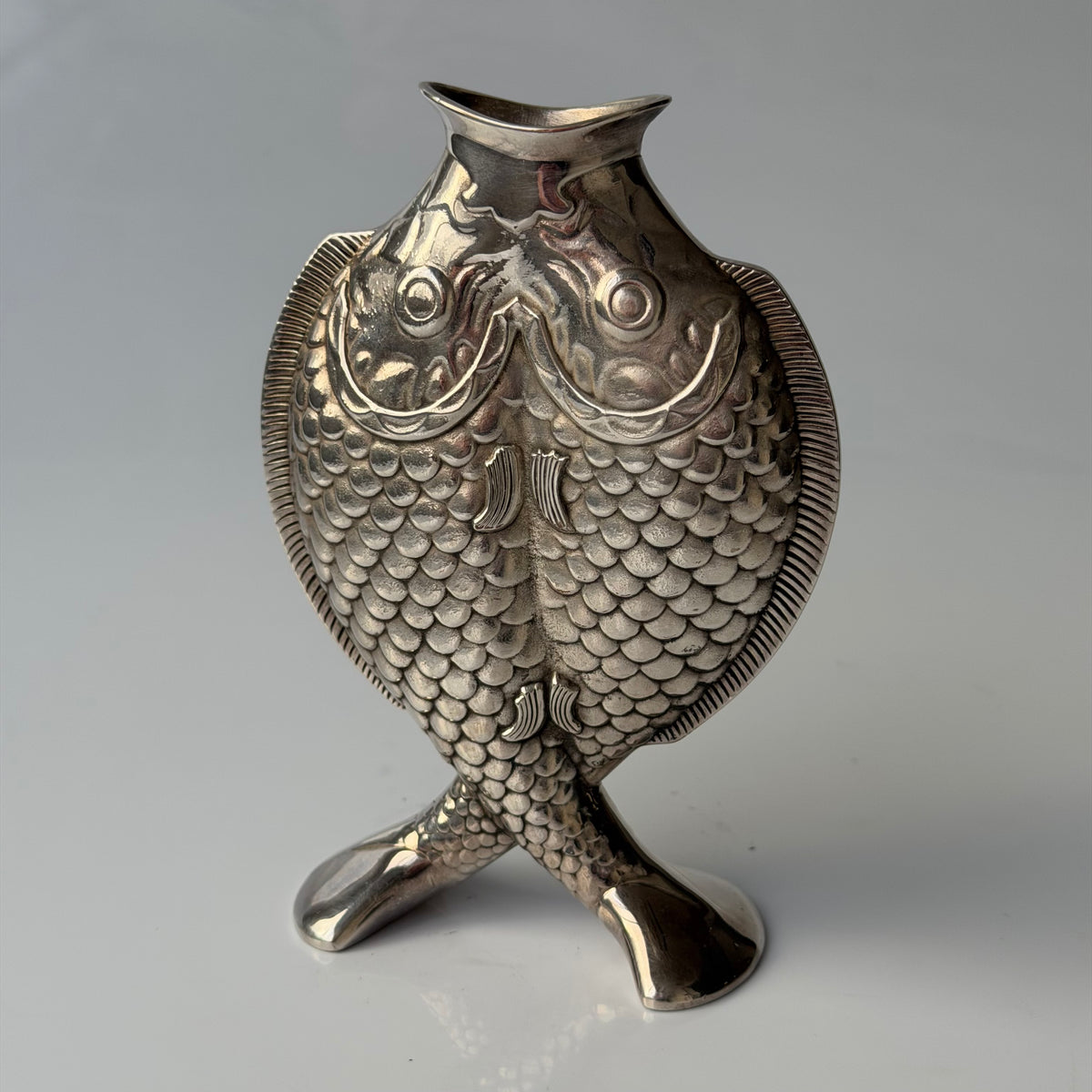 Christofle 1983 Deux Poissons Vase