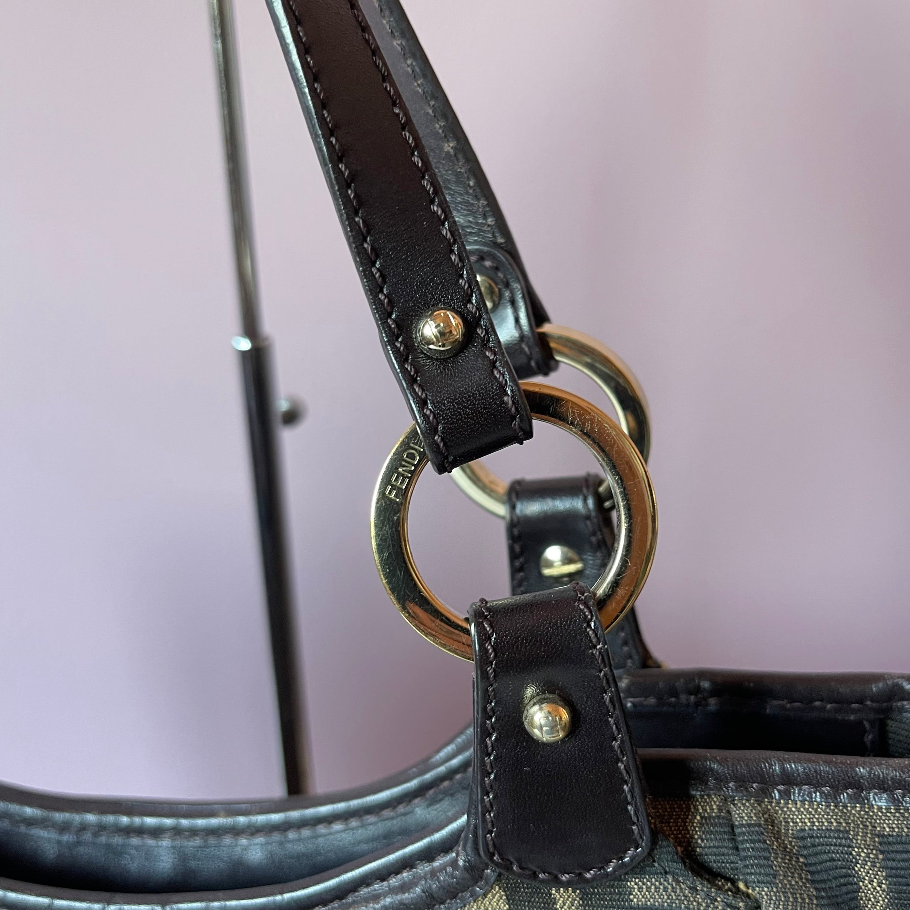Fendi Zucca Chef Shopping Shoulder Bag