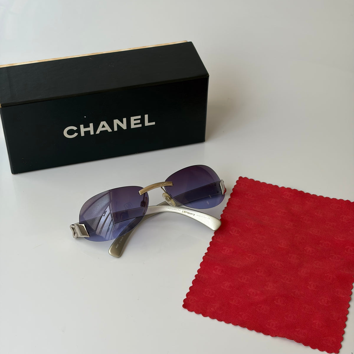 Chanel 2000s Purple Sunglasses