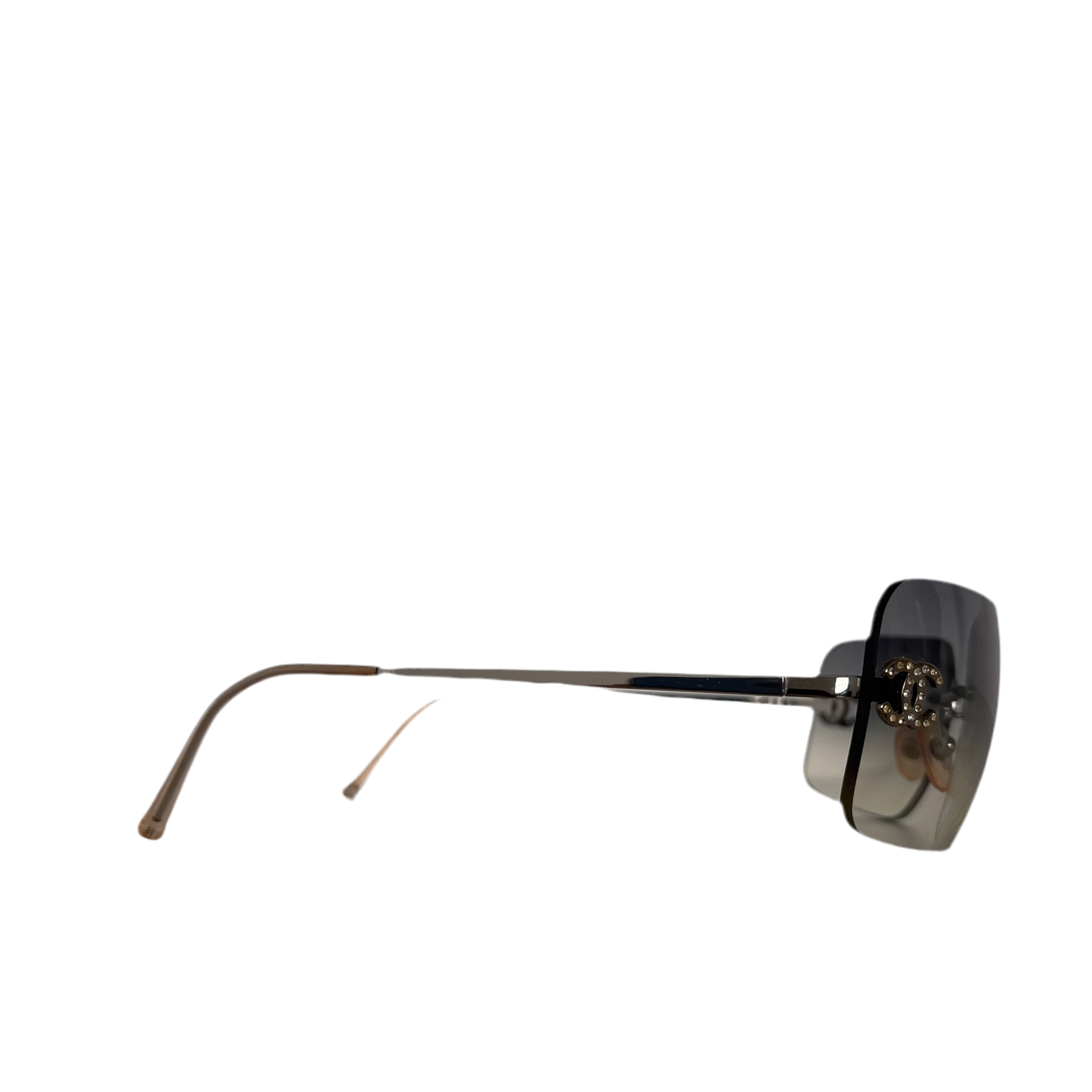 Chanel 4017-D Crystal Logo Sunglasses