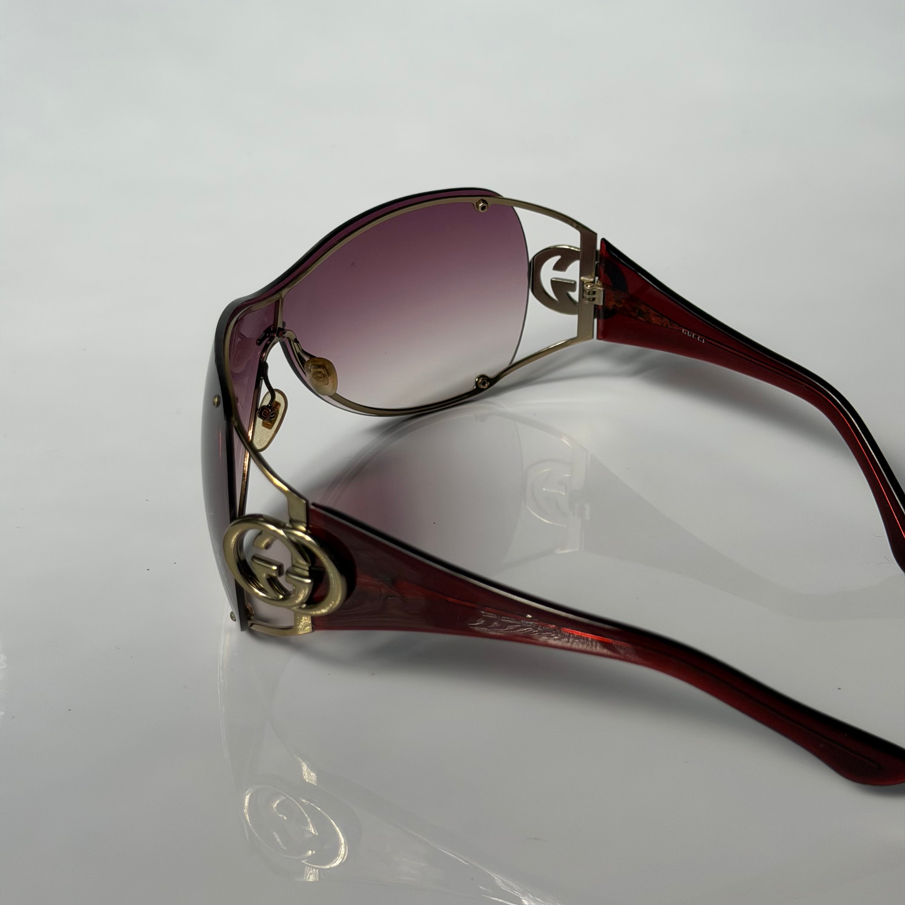 Gucci 2000s Purple Mask Sunglasses