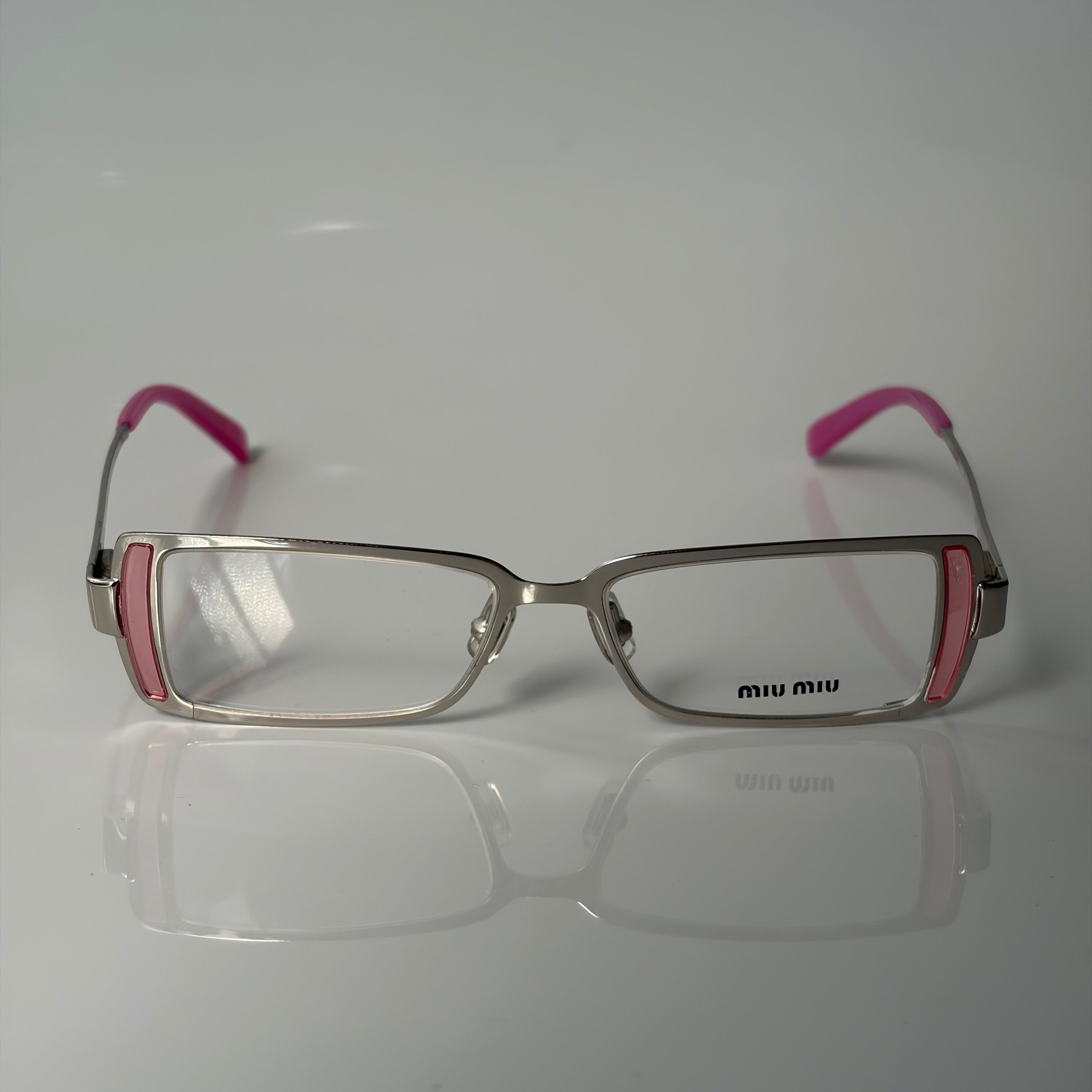 Miu Miu Pink Metal Glasses