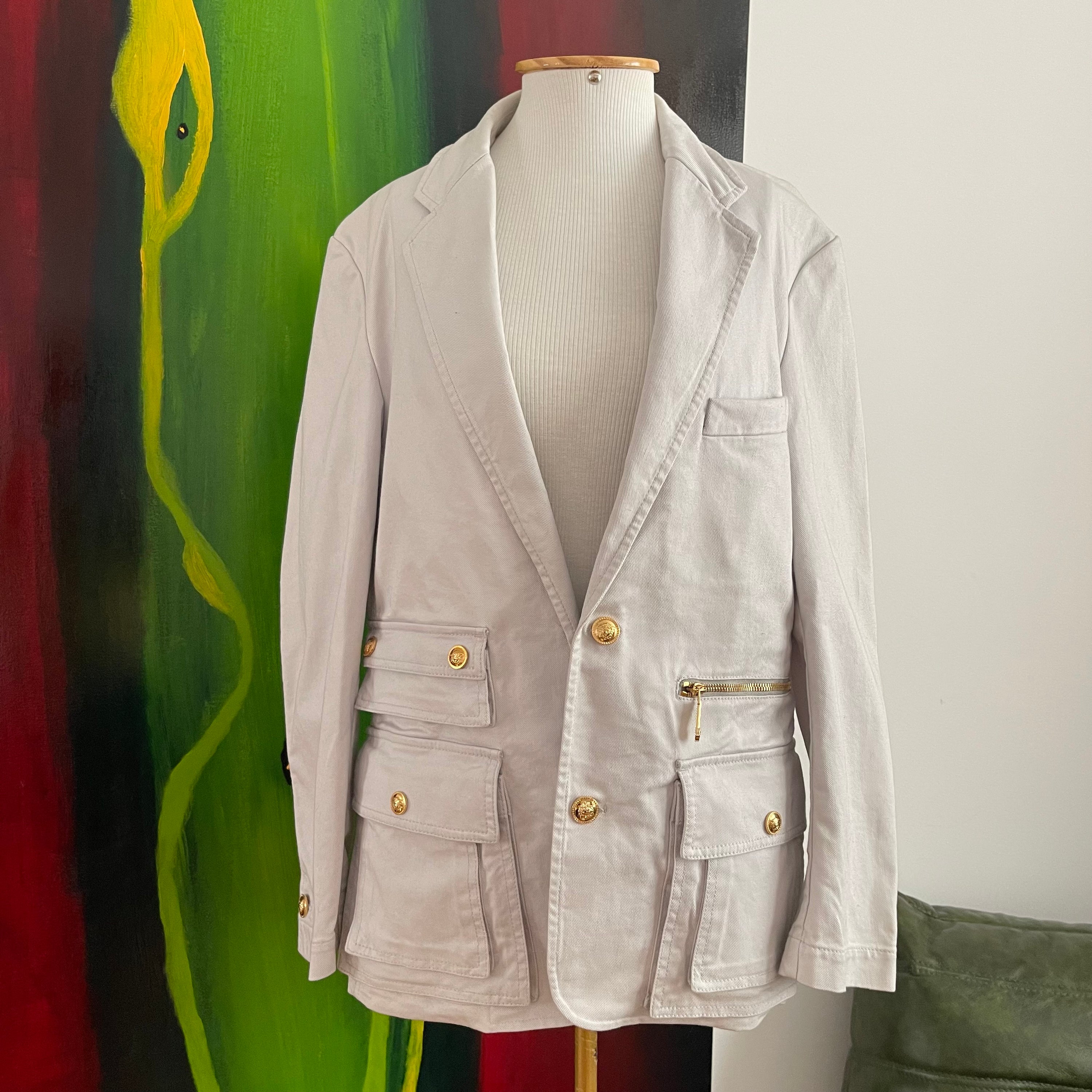 Versace Denim Medusa Blazer