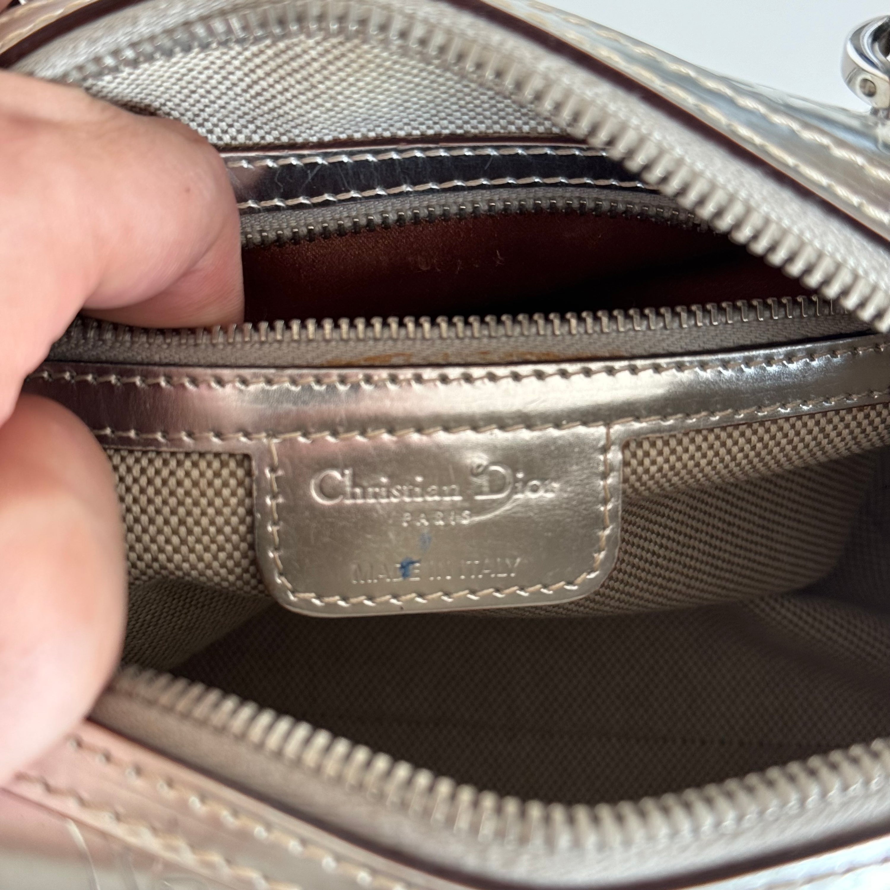 Dior 2008 Metallic Boston Bag