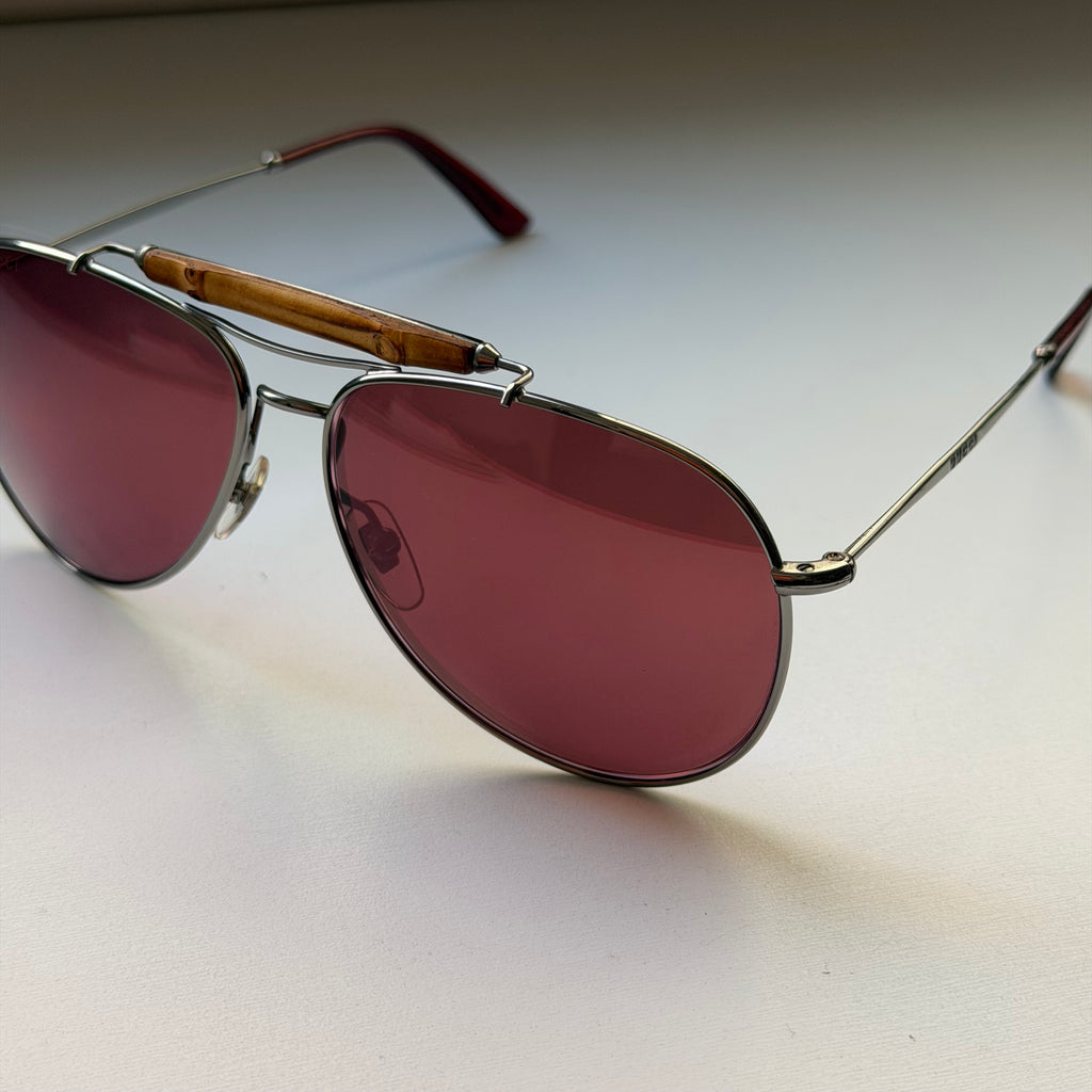 Gucci Bamboo Aviator Red Sunglasses by Tom Ford