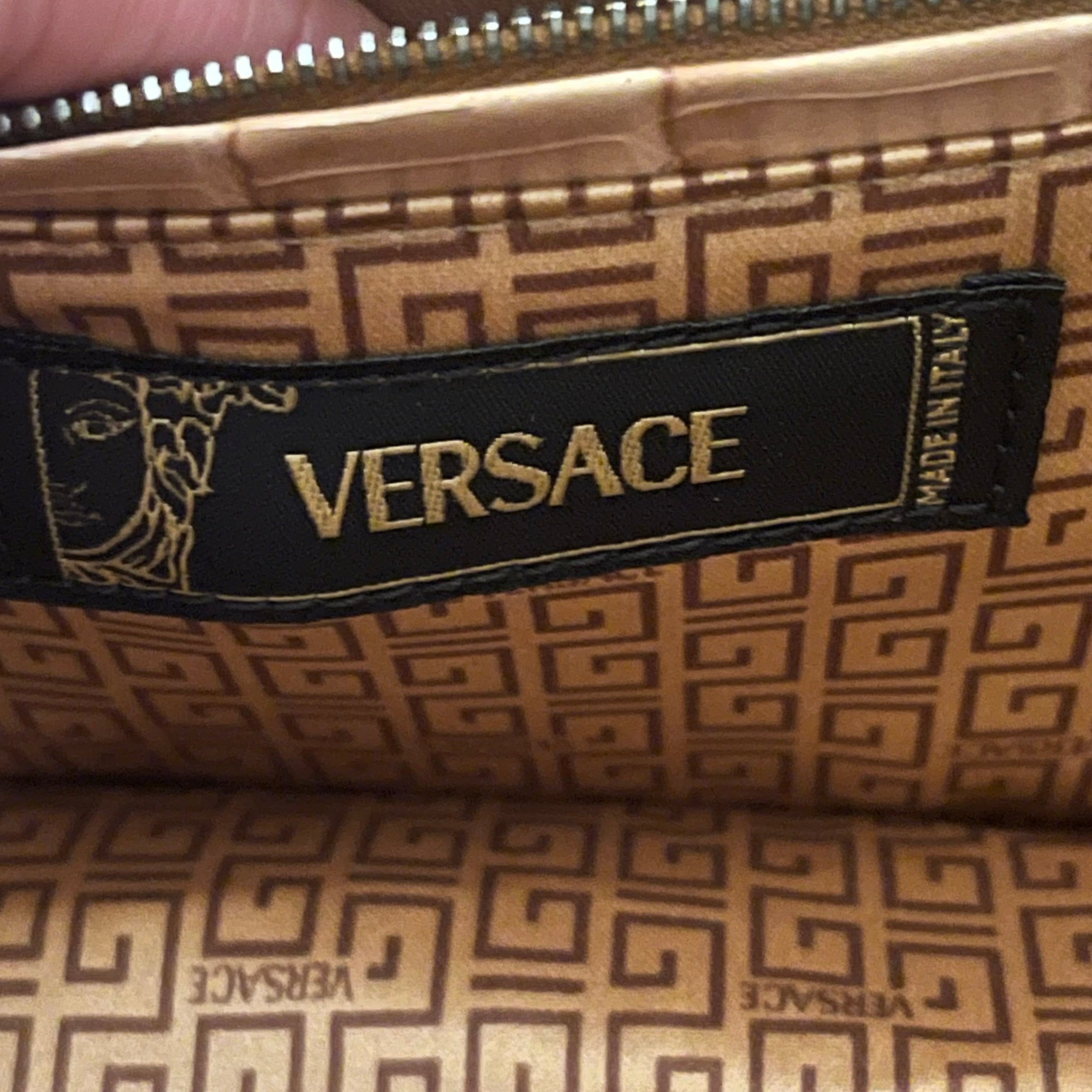 Gianni Versace Croco Shoulder Bag