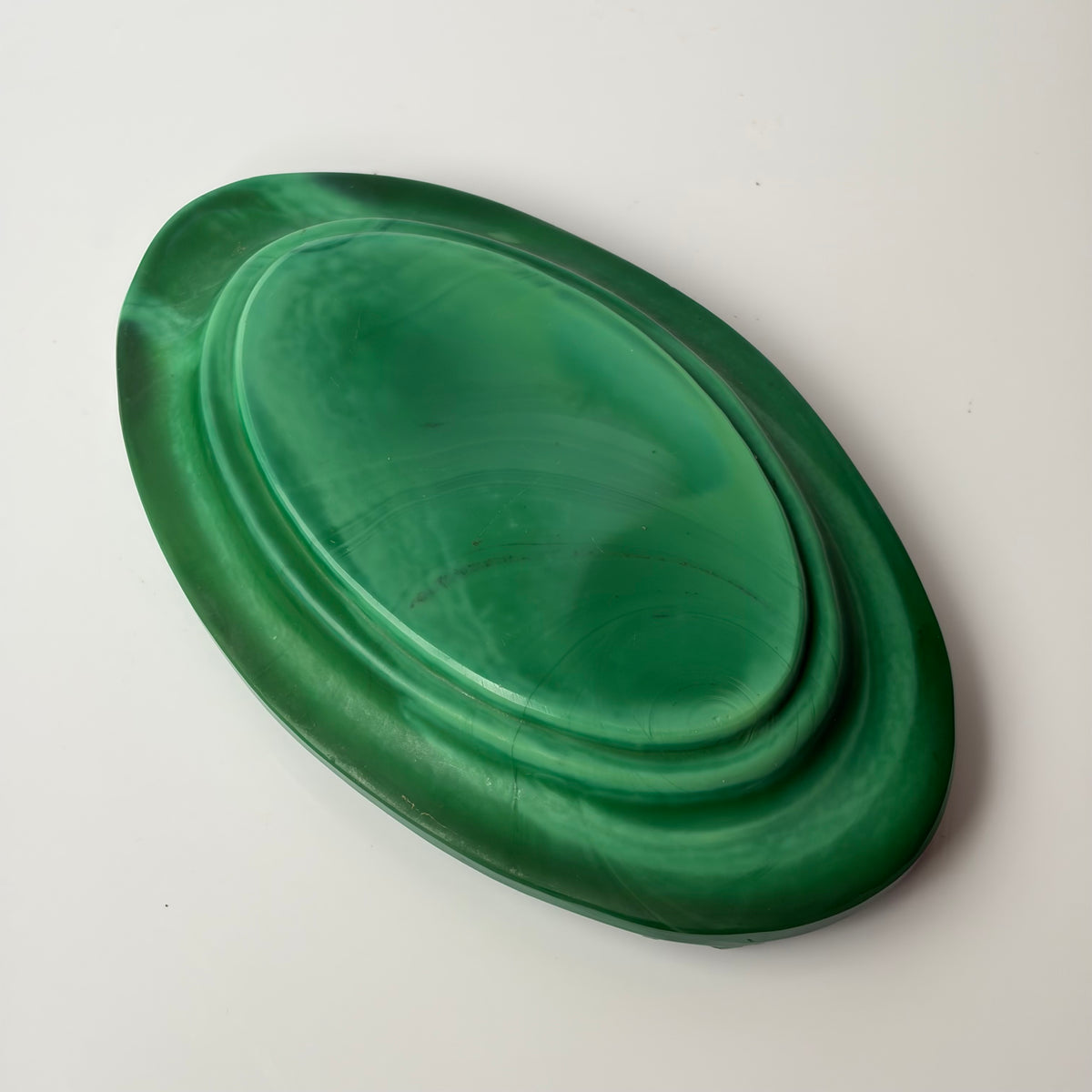 Curt Schlevogt Malachite Glass Bowl