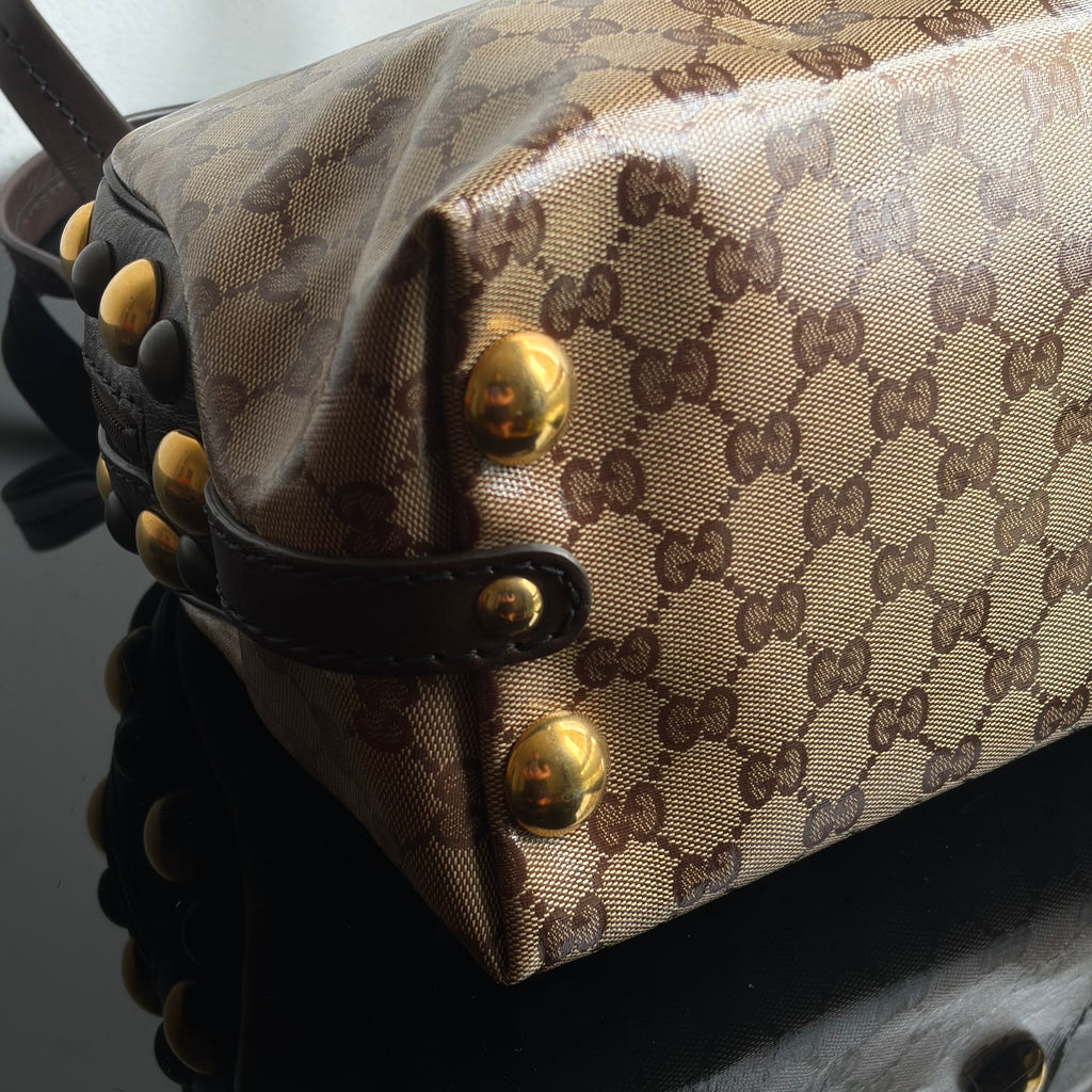 Gucci Babouska Crystal Canvas Bag