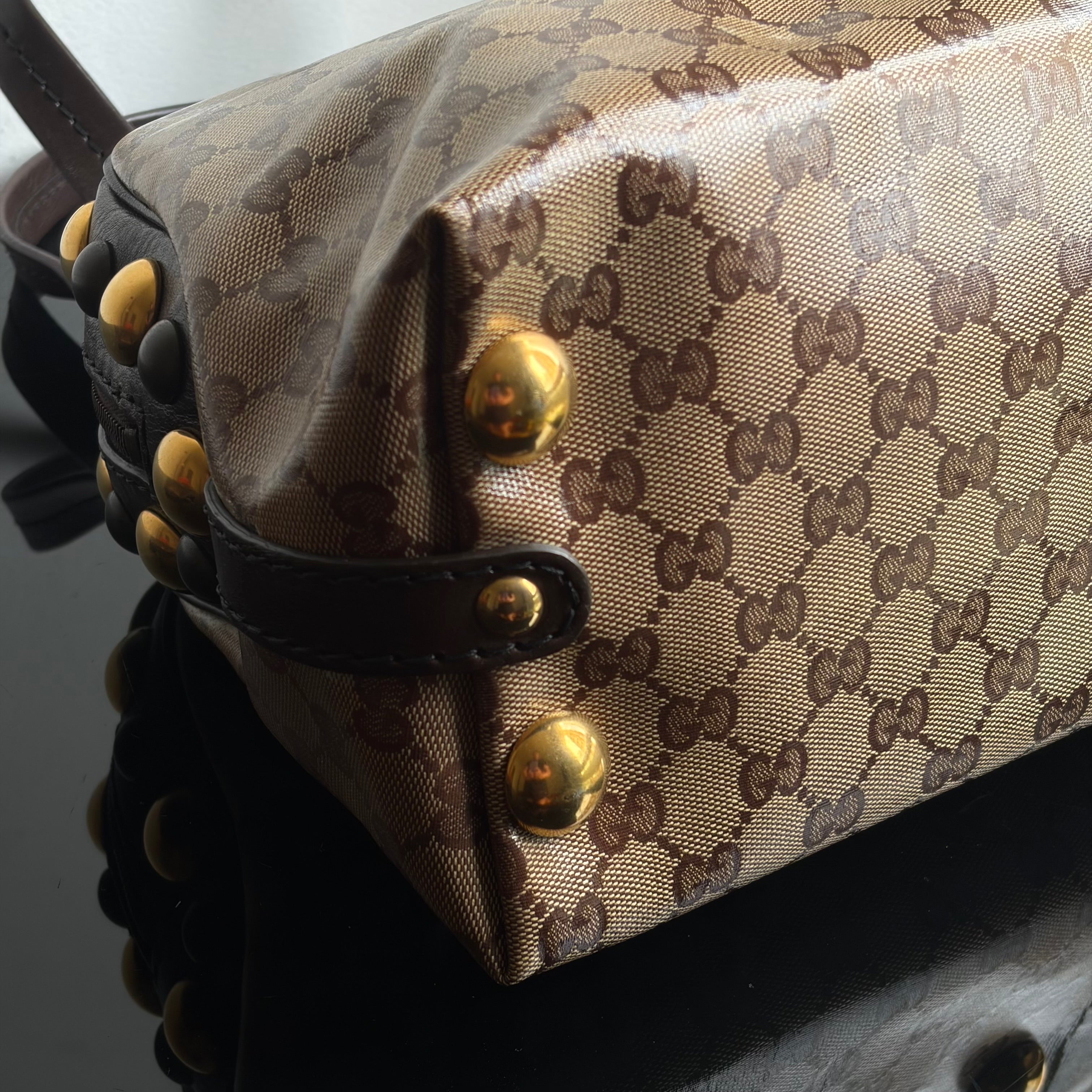 Gucci Babouska Crystal Canvas Bag