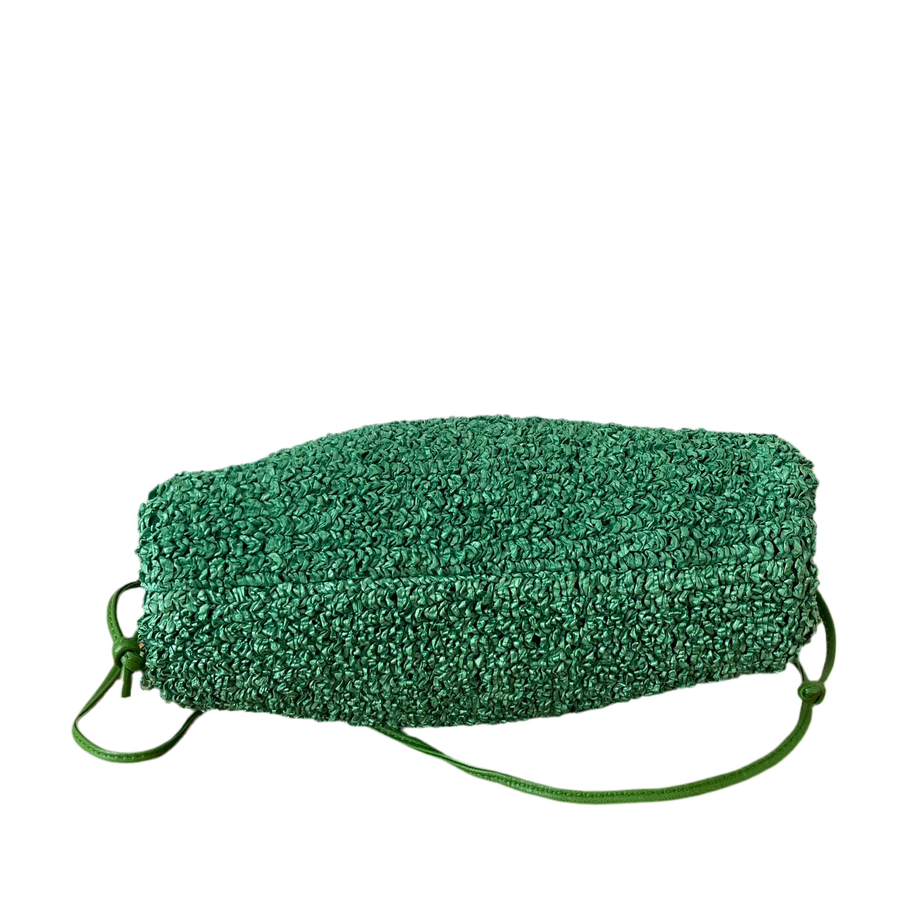 Bottega Veneta Mini Pouch Curly Raffia Effect Clutch Crossbody Bag