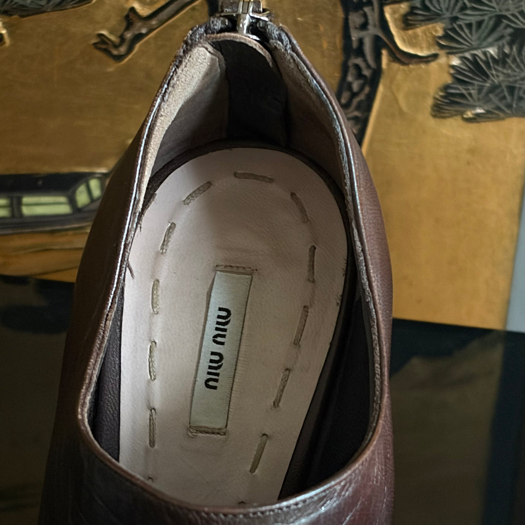 Miu Miu Brown Leather Pumps
