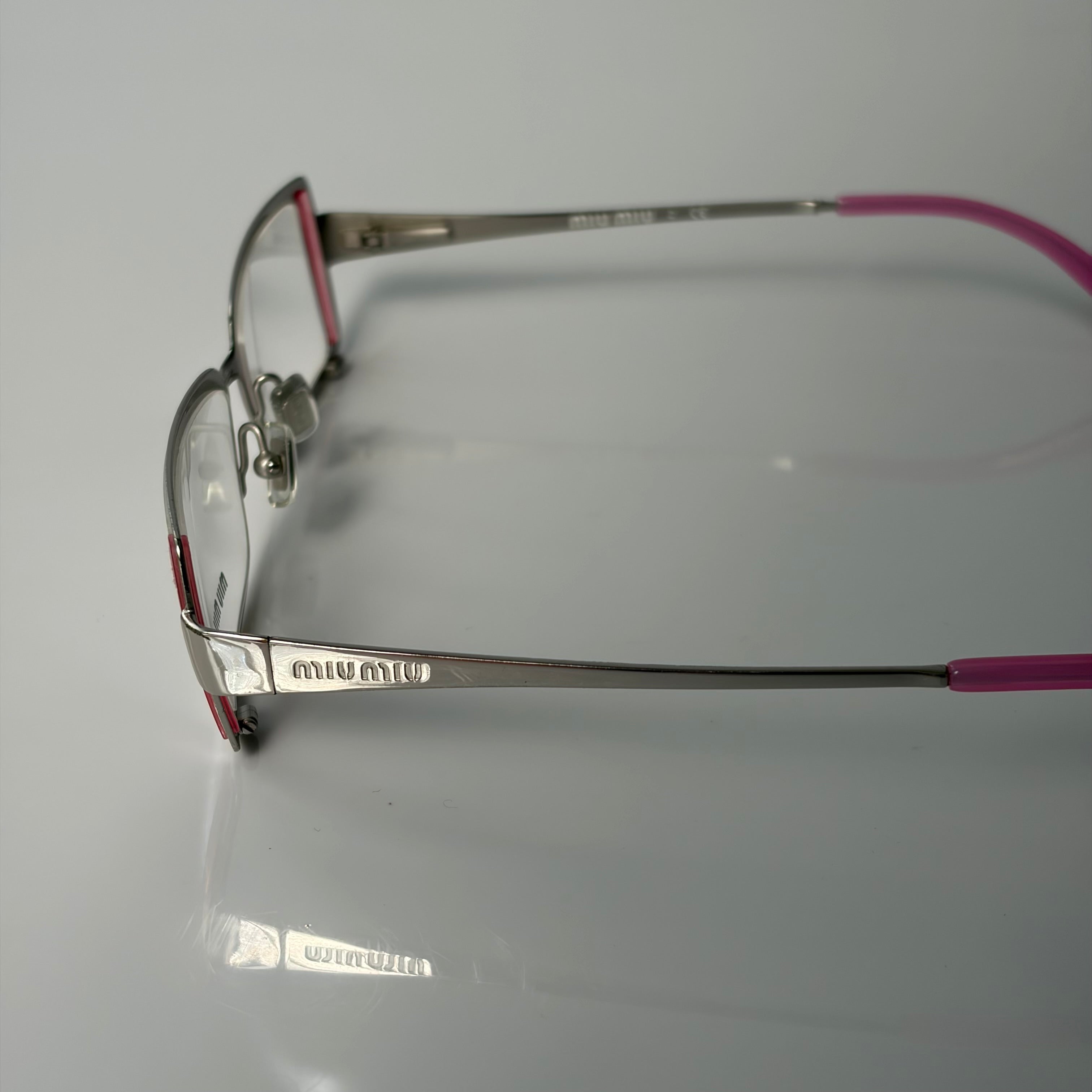 Miu Miu Pink Metal Glasses