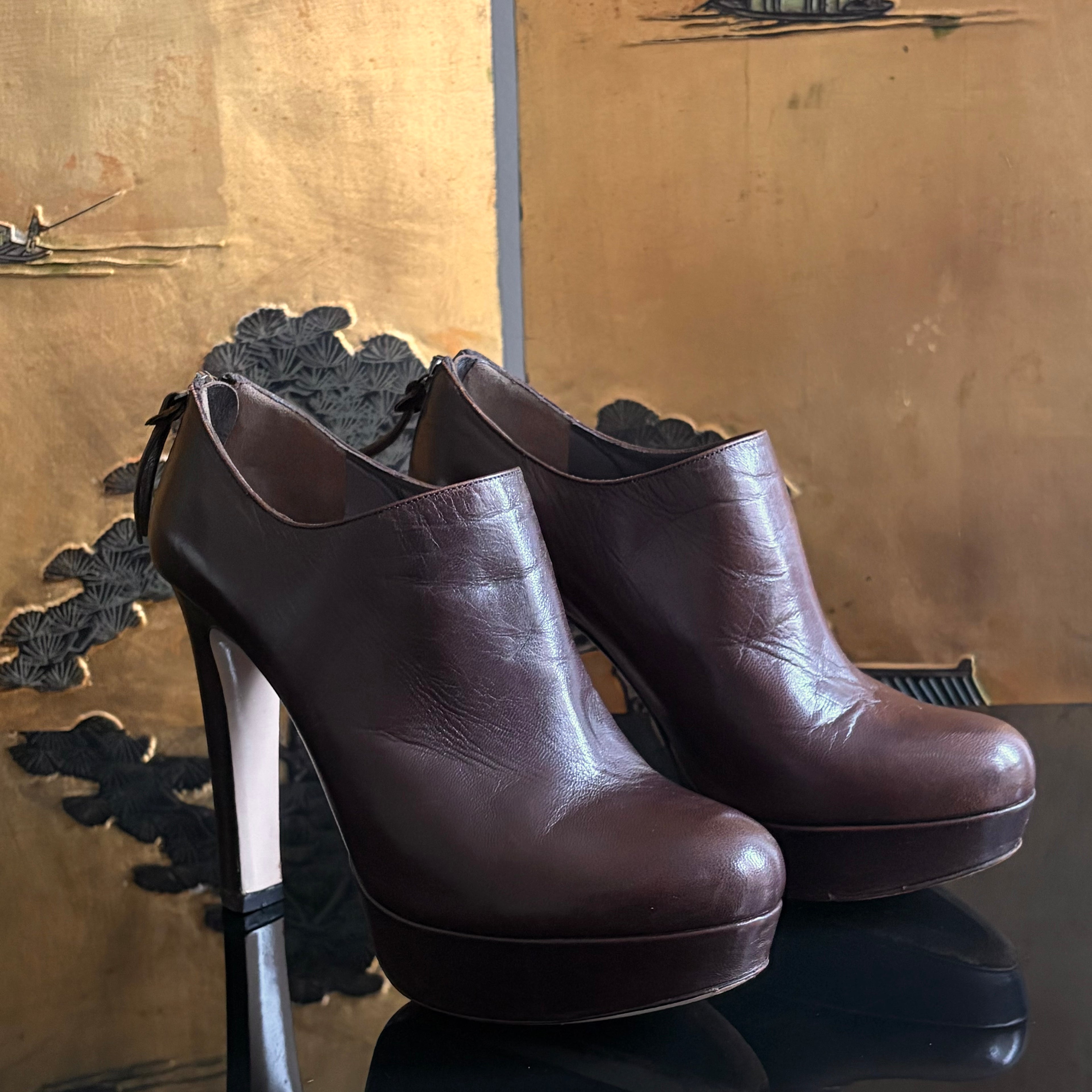 Miu Miu Brown Leather Pumps