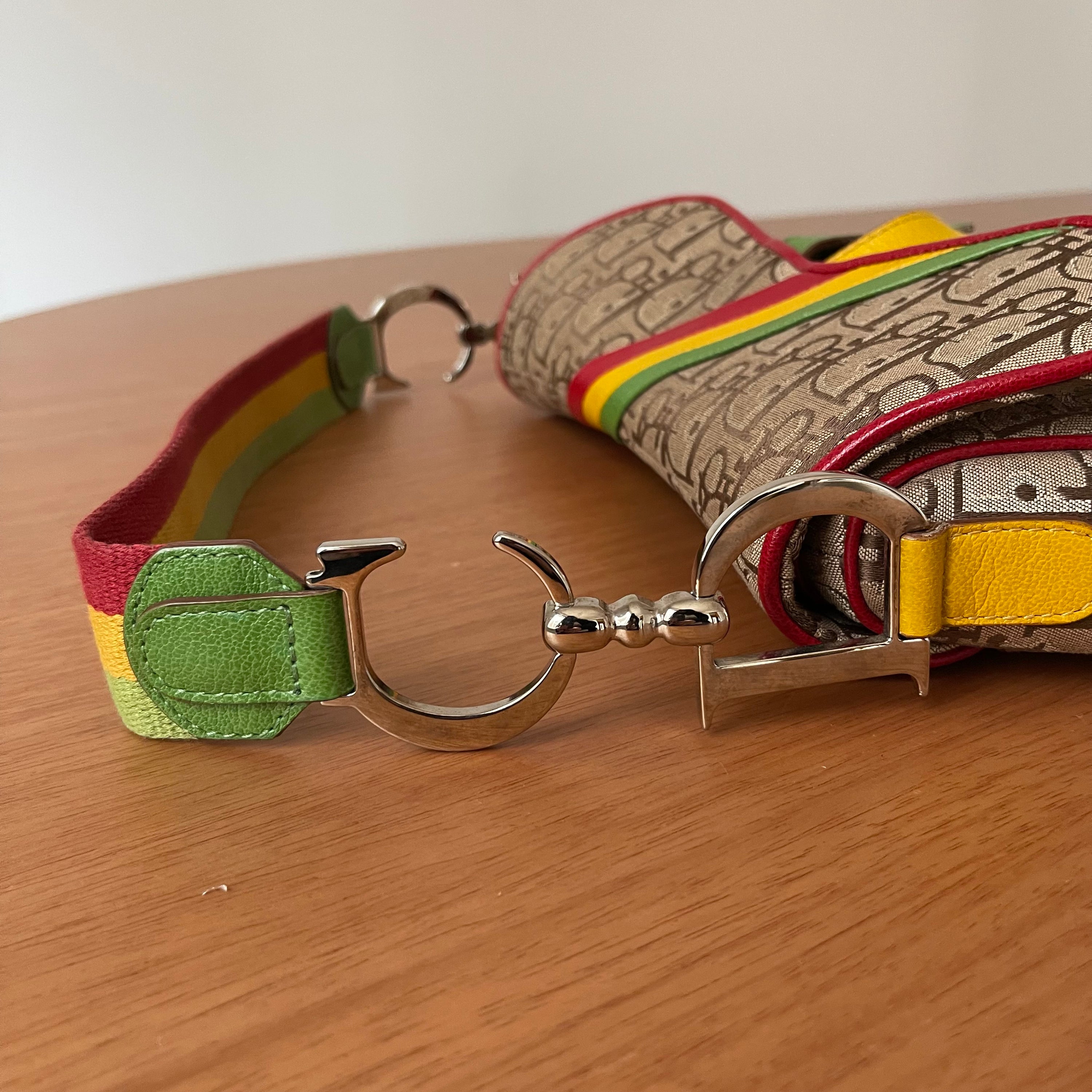 Christian Dior 2004 Rasta Saddle bag