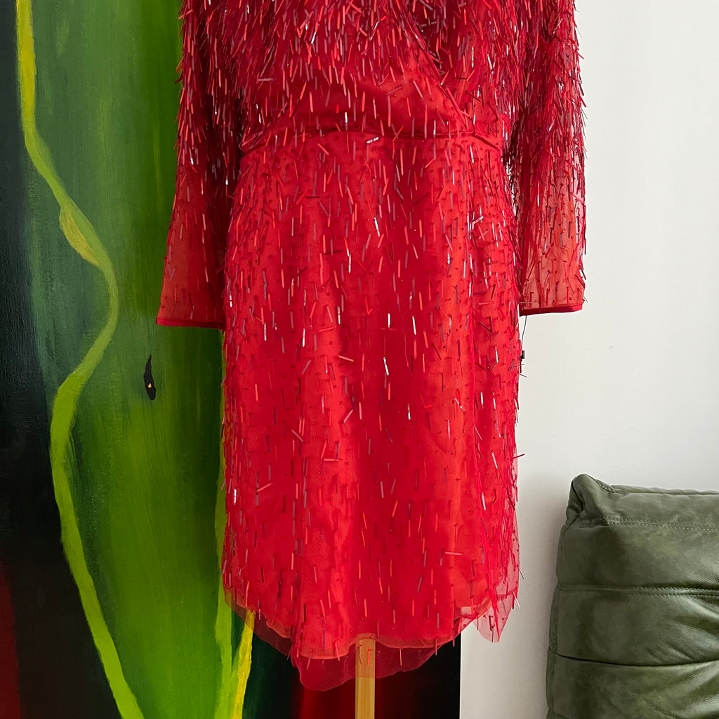 Emporio Armani F/W 2019 Red Sequin Dress