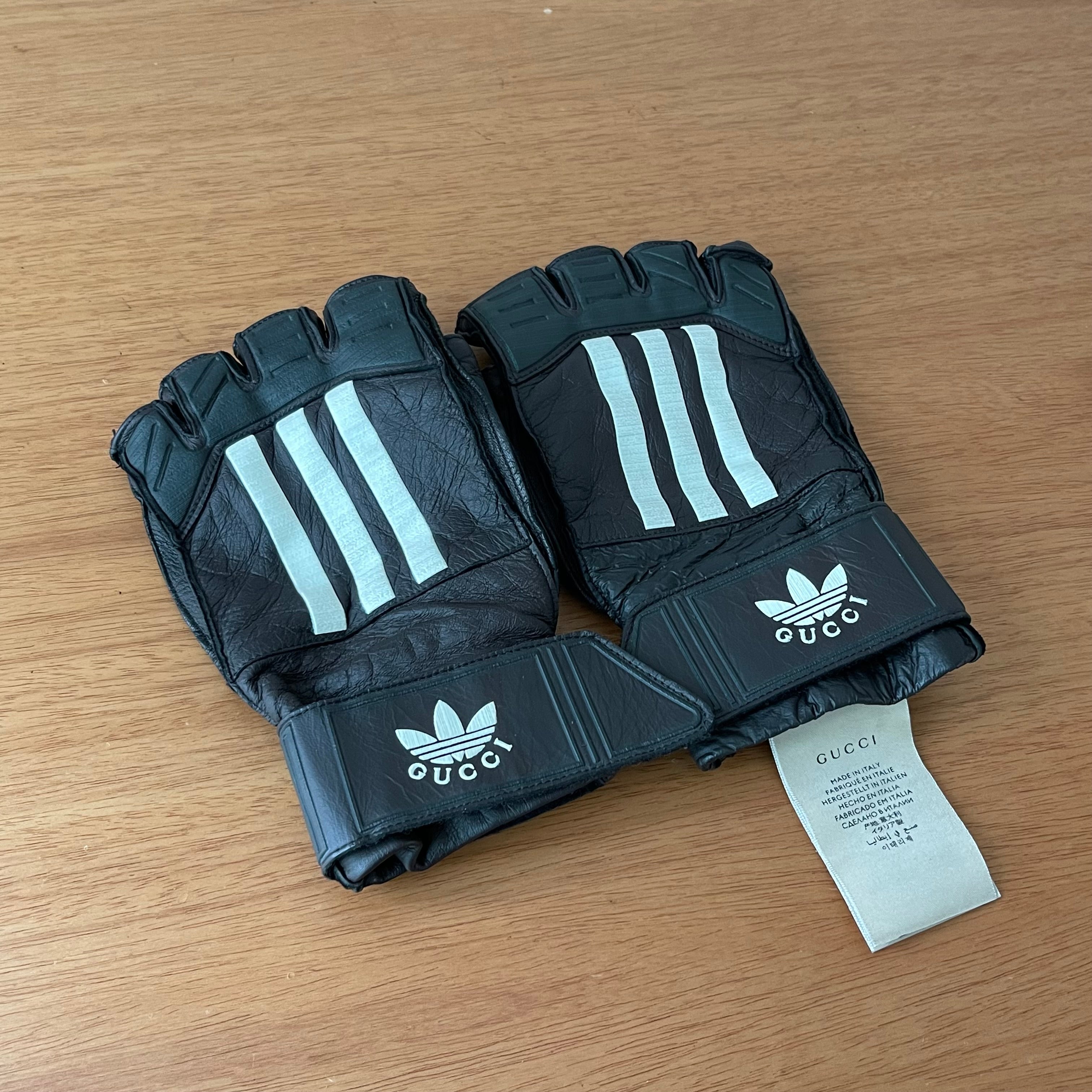 Gucci x Adidas Leather Gloves Bicolor