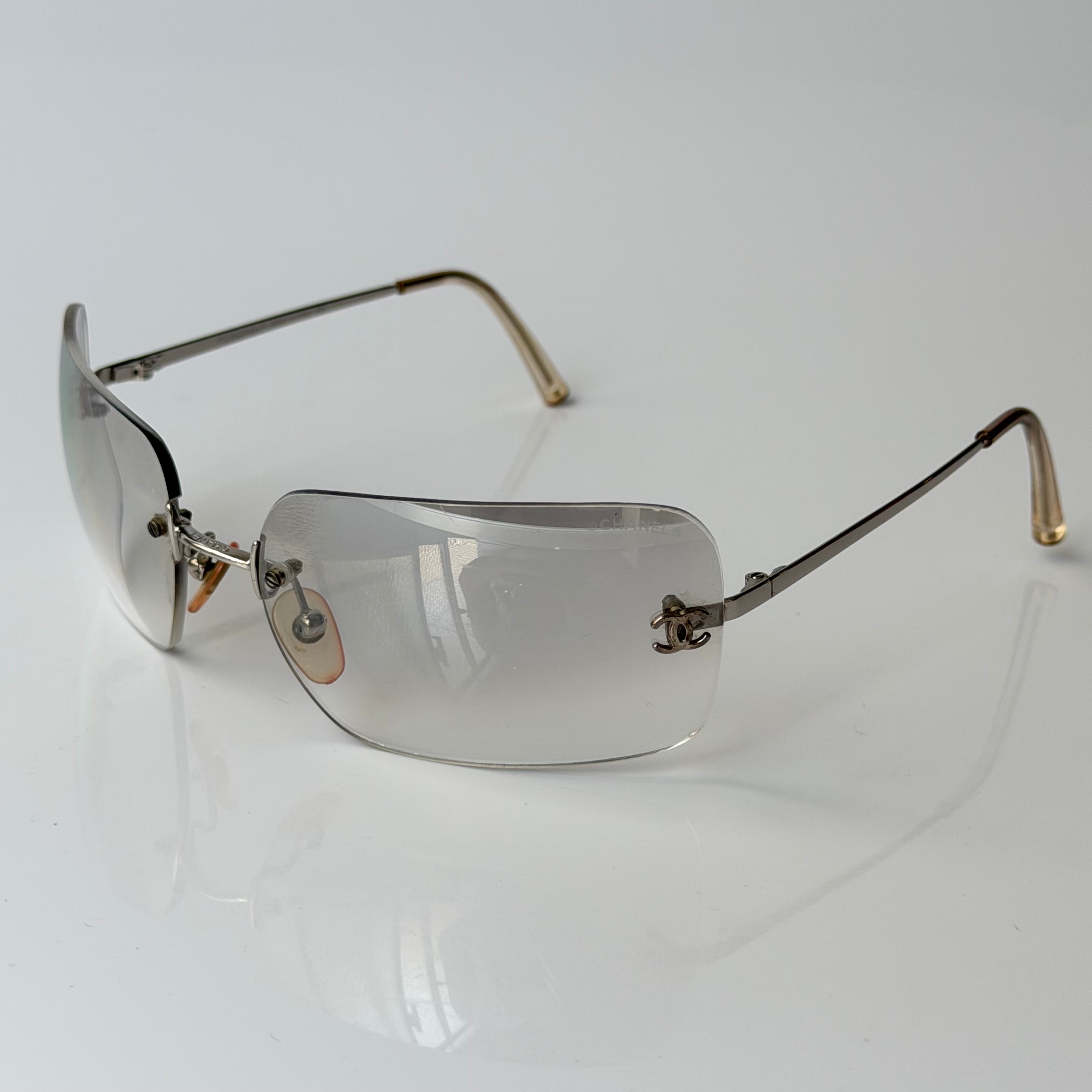 Chanel 2000s Clear Sunglasses