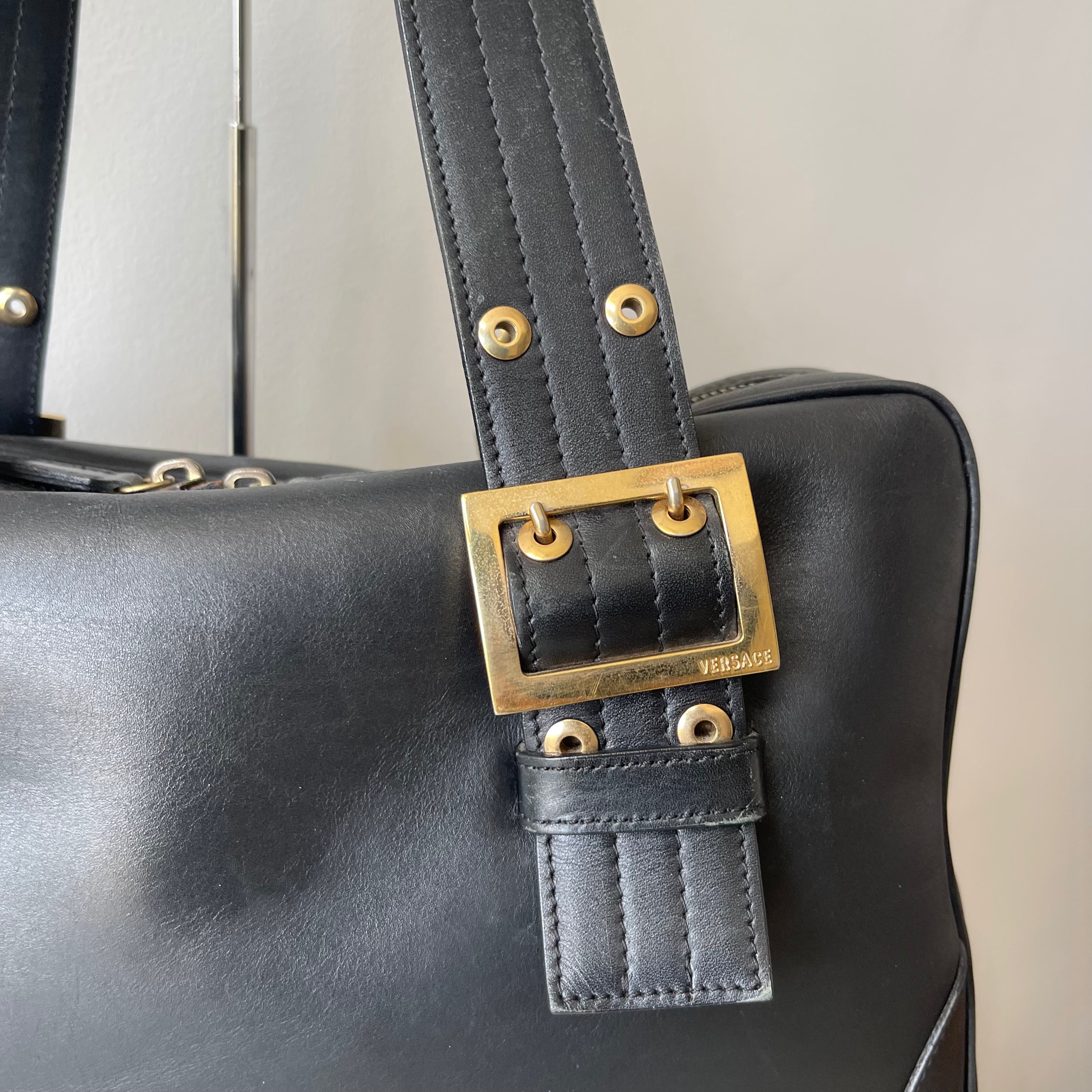 Gianni versace Leather Shoulder Bag