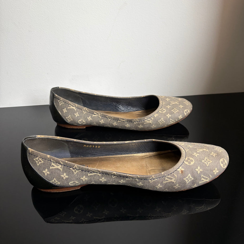 Louis Vuitton Canvas Mini Lin Monogram Flats