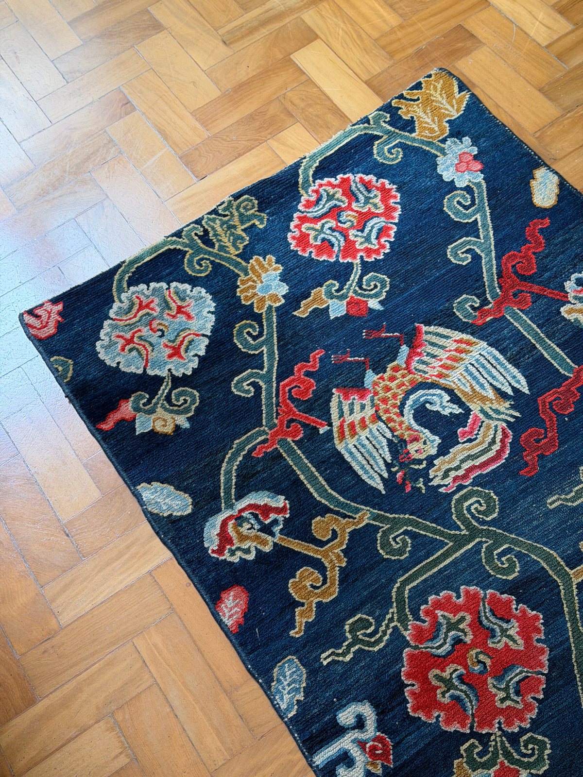 Tibetan Khaden Phoenix Rug, Século 20