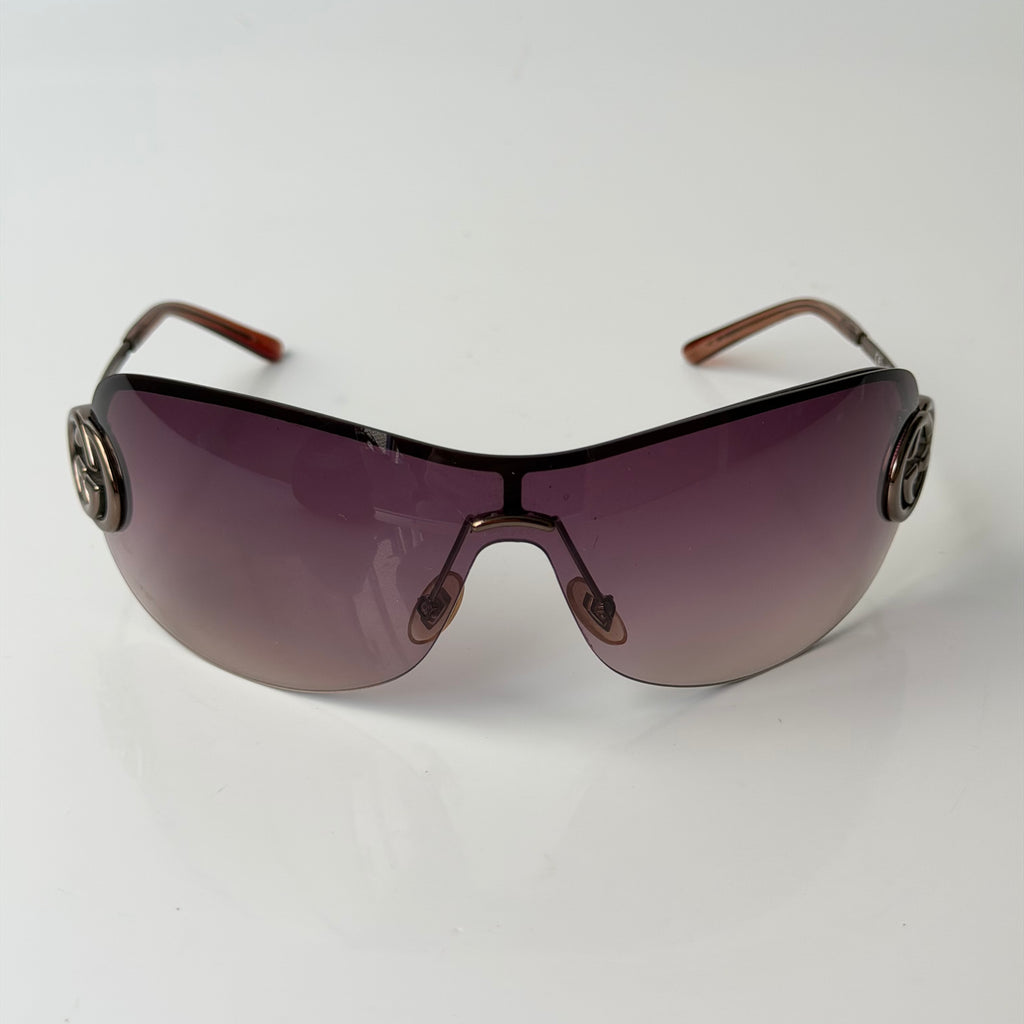 Gucci Purple 2000s Logo Sunglasses