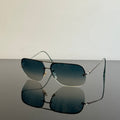 Chanel 2000s Blue Aviator Sunglasses