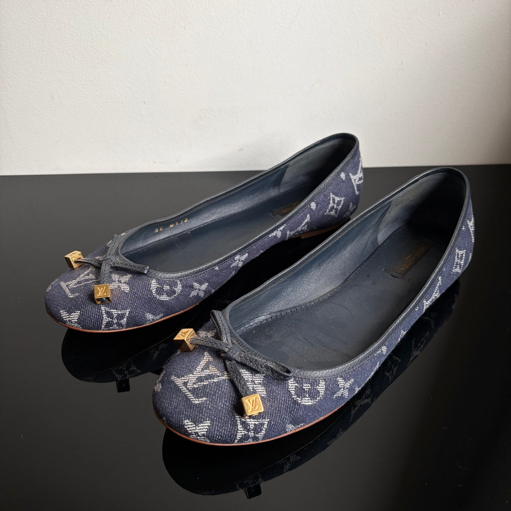 Louis Vuitton Denim Monogram Flats