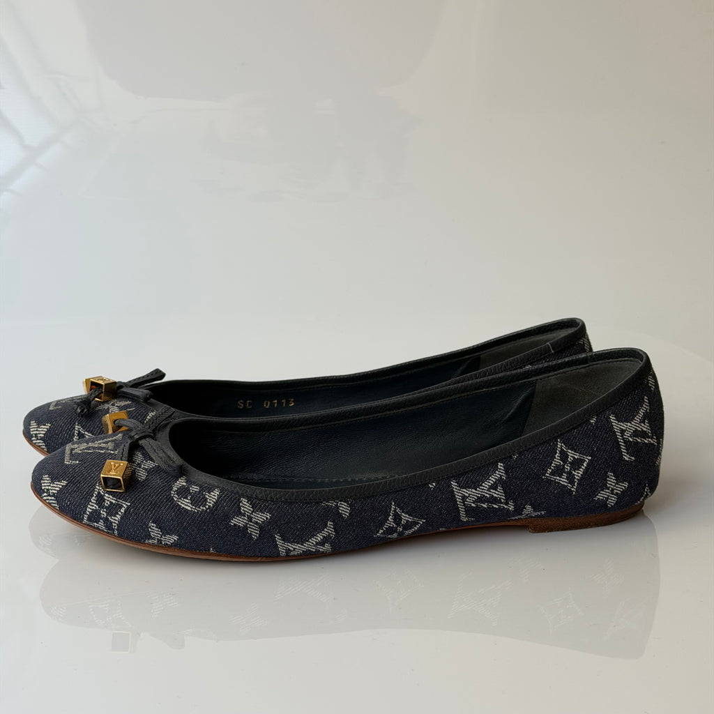 Louis Vuitton Denim Monogram Flats
