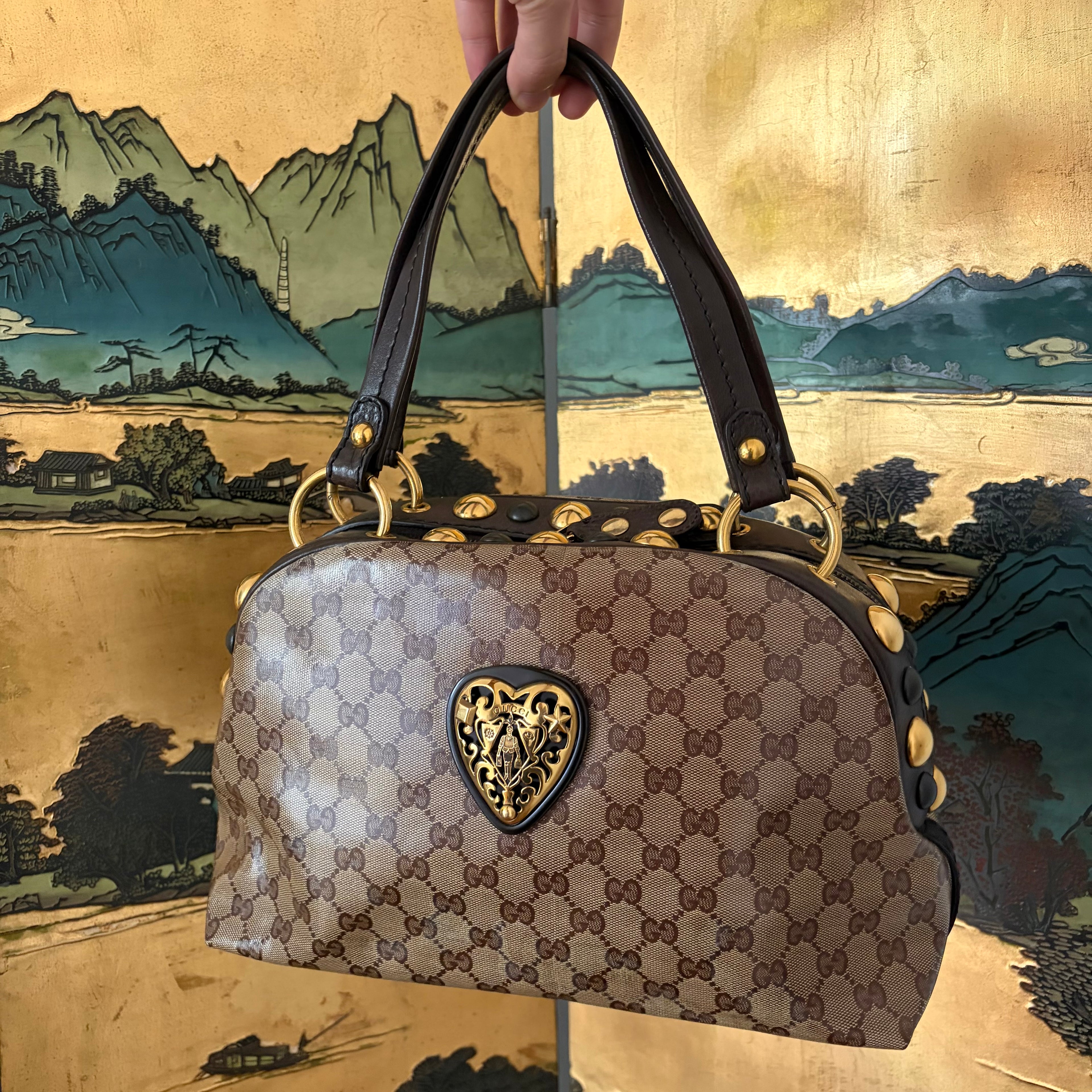 Gucci Babouska Crystal Canvas Bag