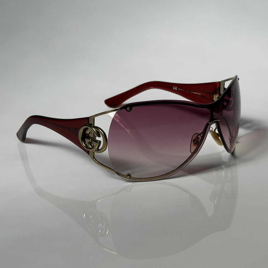 Gucci 2000s Purple Mask Sunglasses