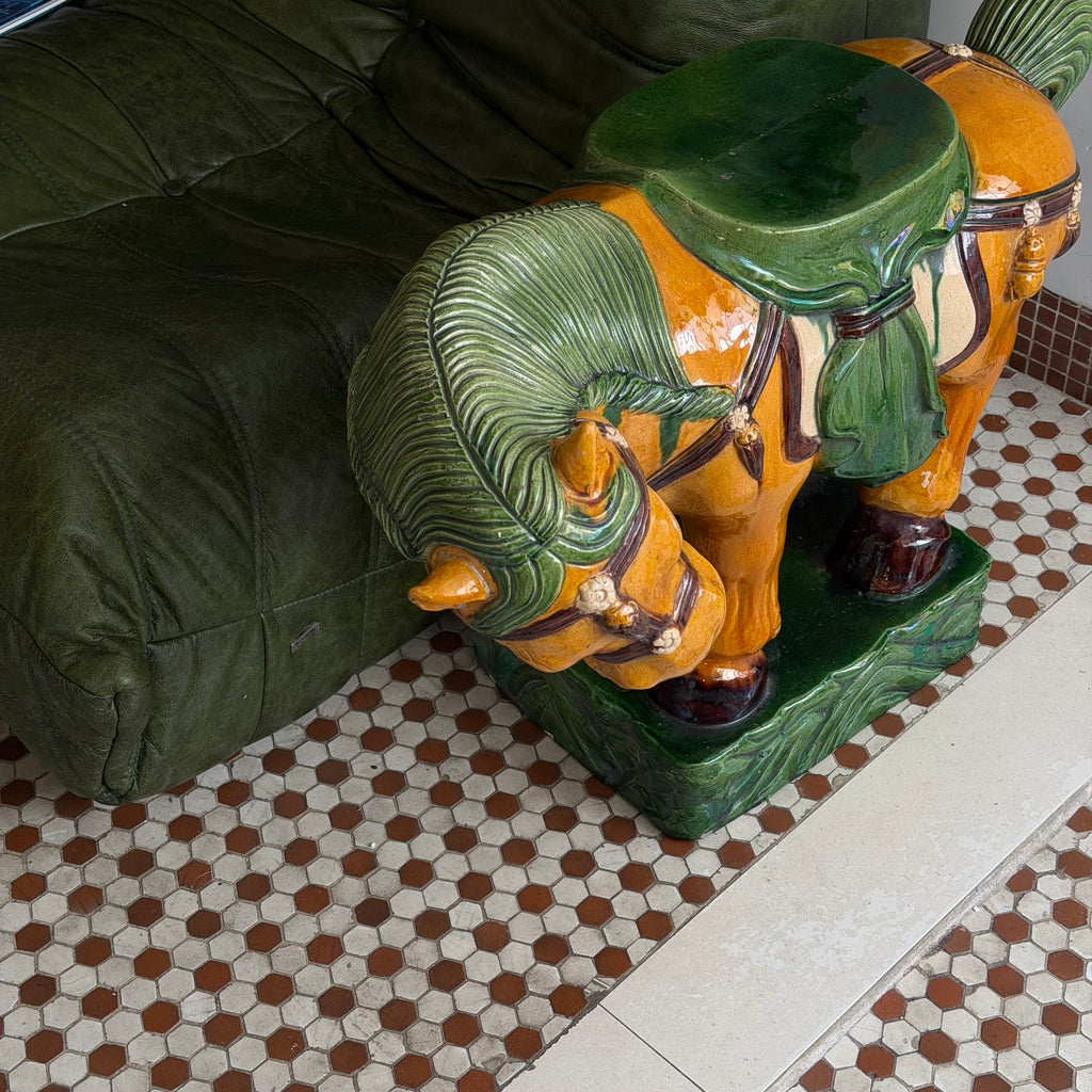 Sancai Horse Garden Seat (APENAS SP CAPITAL)