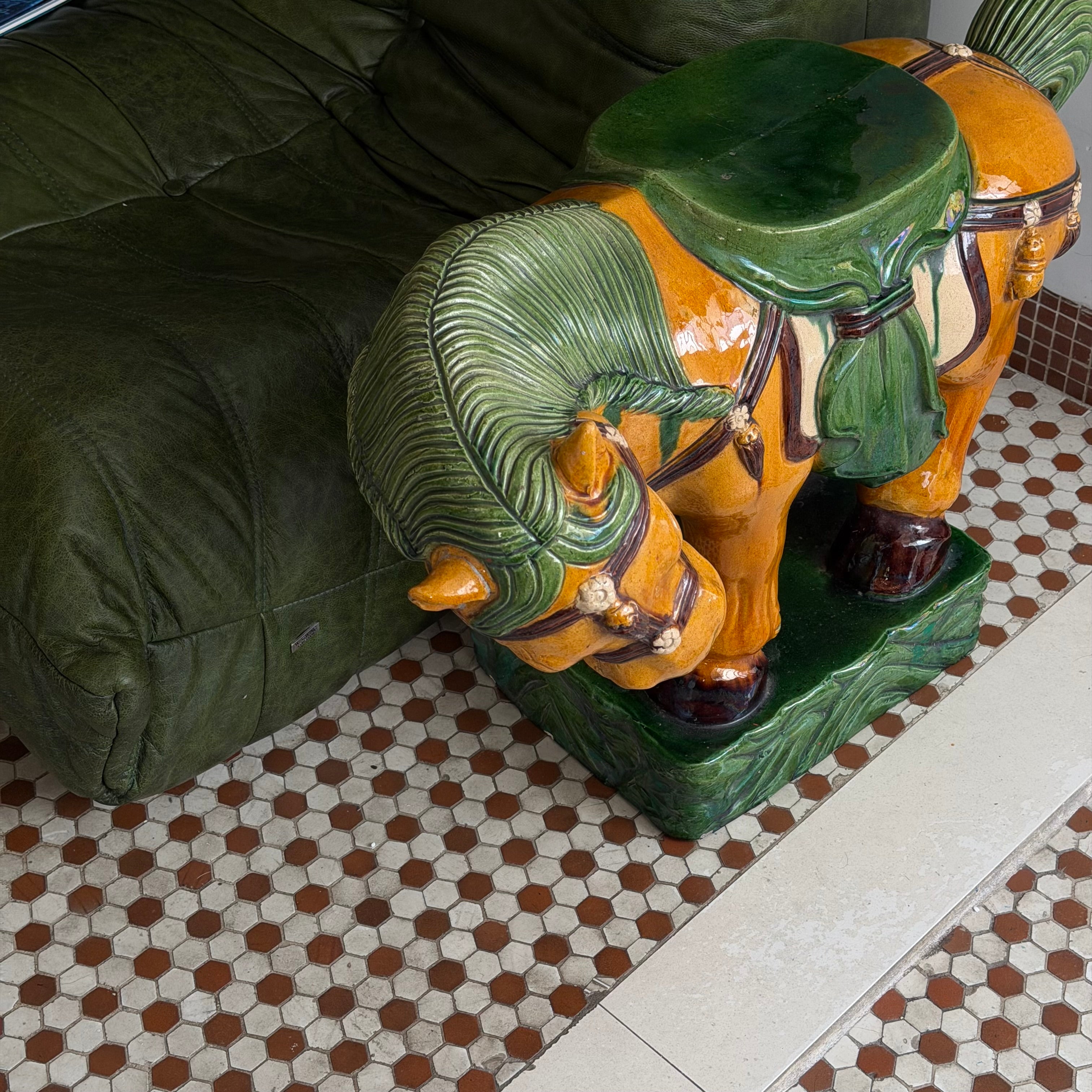 Sancai Horse Garden Seat (APENAS SP CAPITAL)