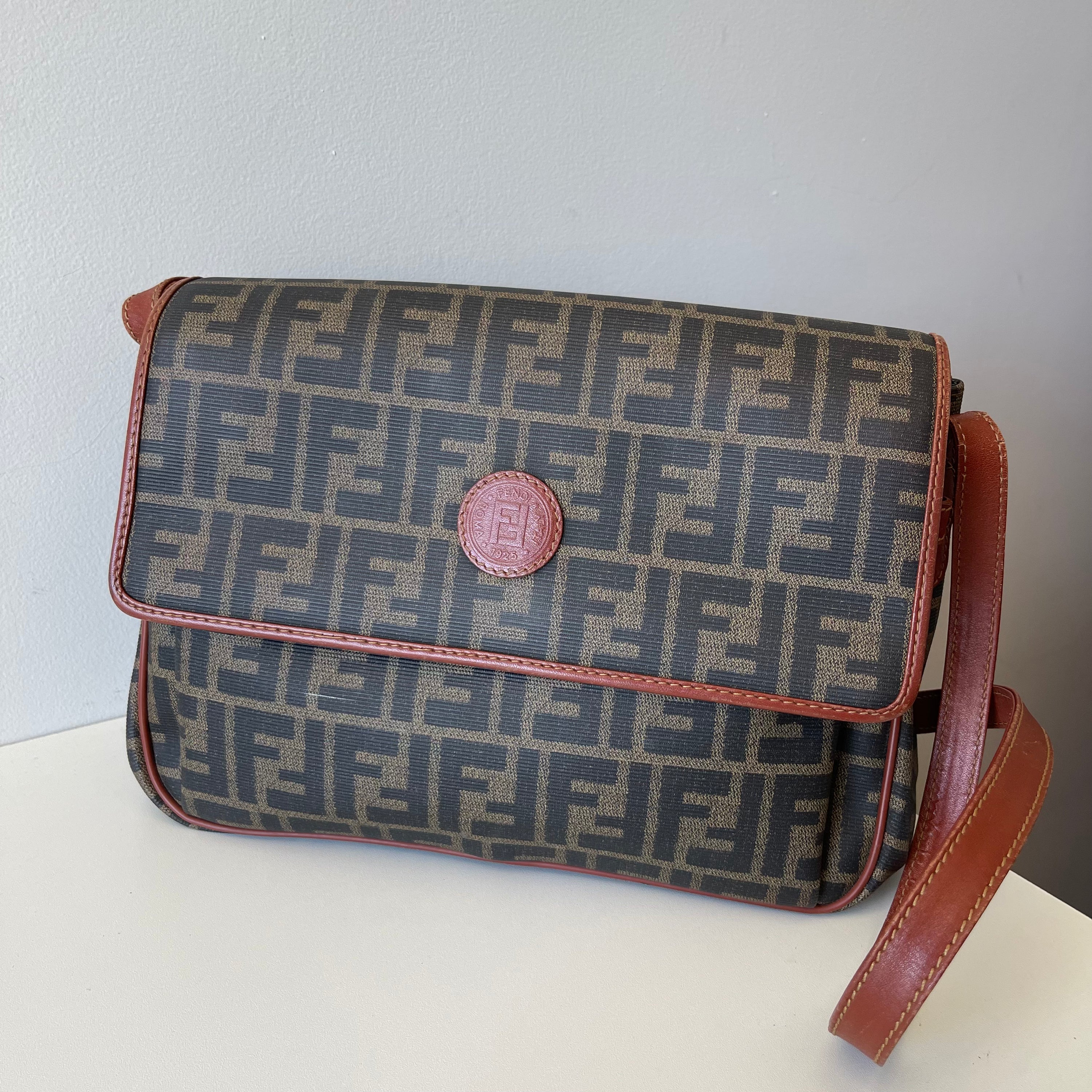 Fendi Monogram Vintage Messenger Bag