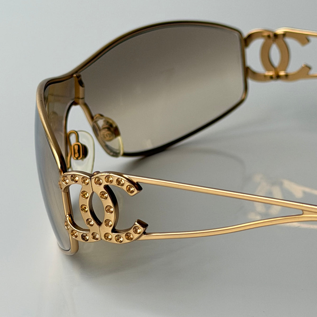 Chanel 2000s Crystal Sunglasses