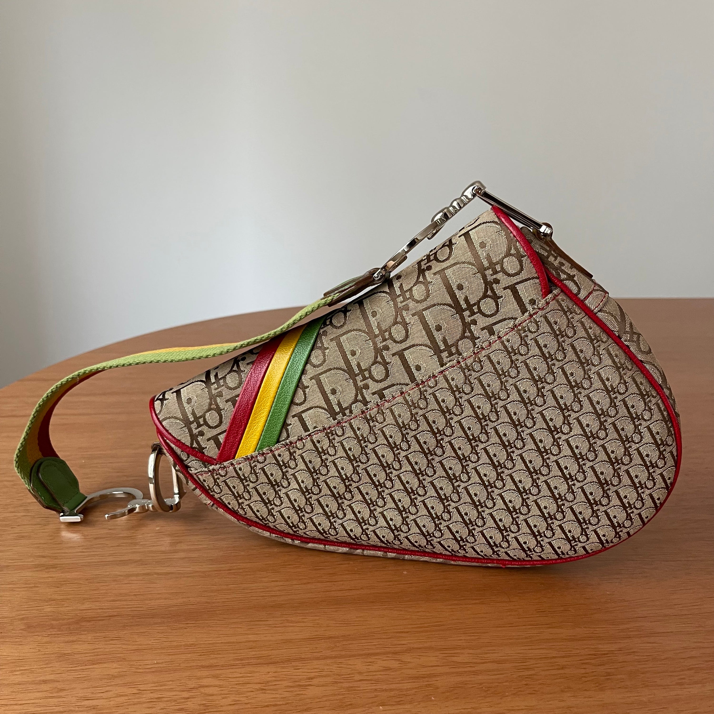 Christian Dior 2004 Rasta Saddle bag