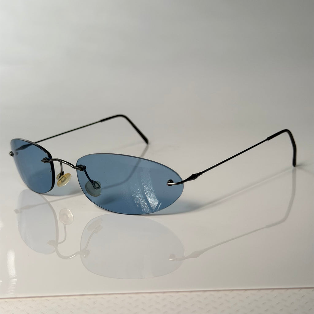 Giorgio Armani 90s Blue Sunglasses