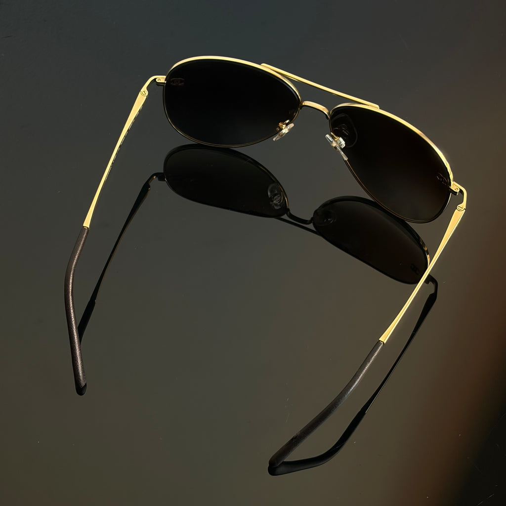 Chanel 4189 Aviator Golden CC Sunglasses