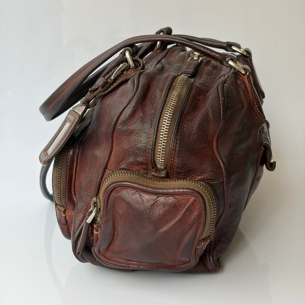 Prada Washed Bauletto Bag