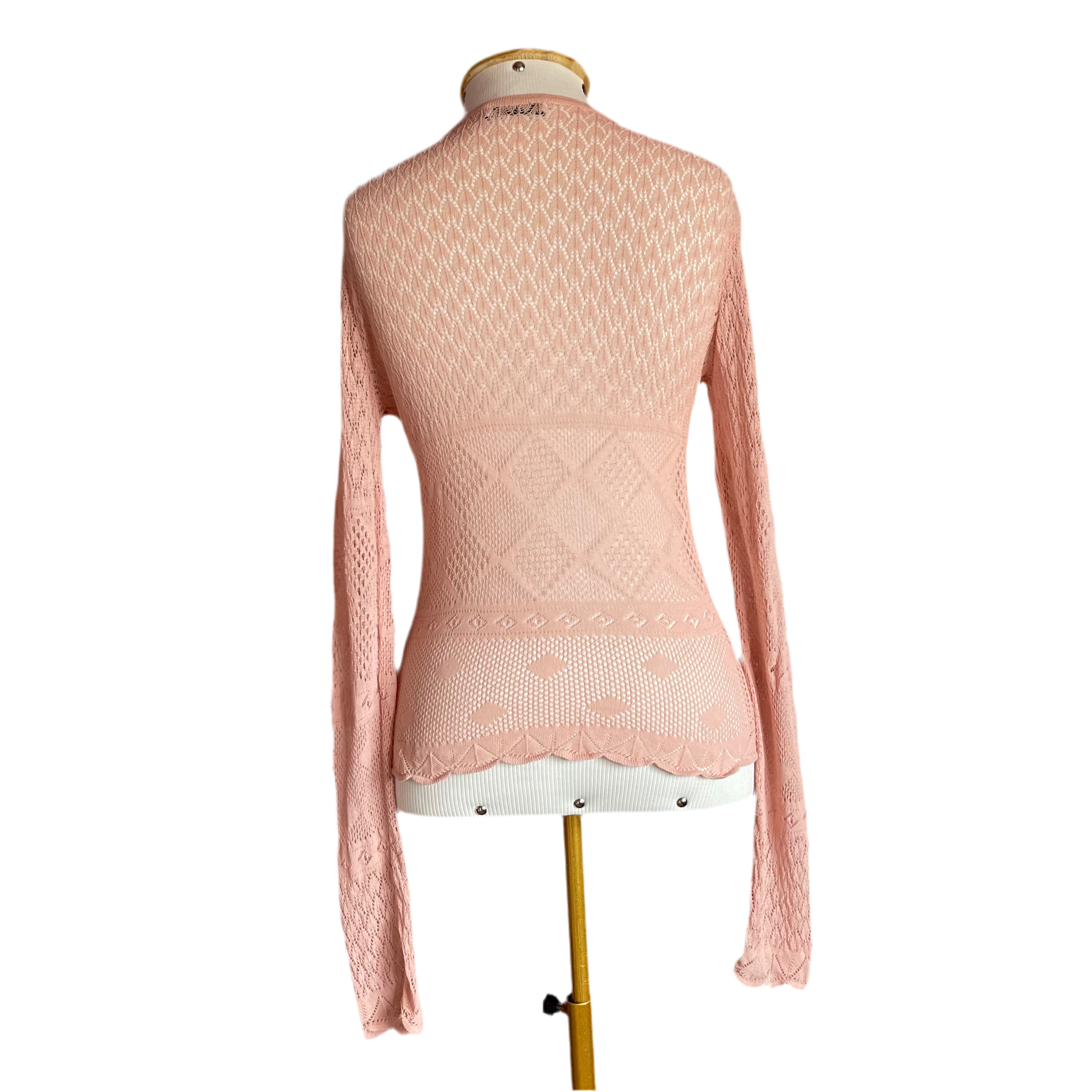 Moschino Embroidered Pink Cardigan