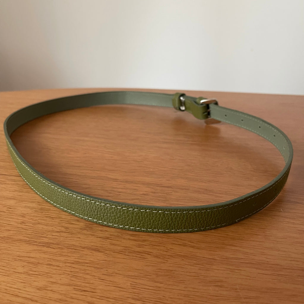 Misci Cinto de Couro Verde Oliva