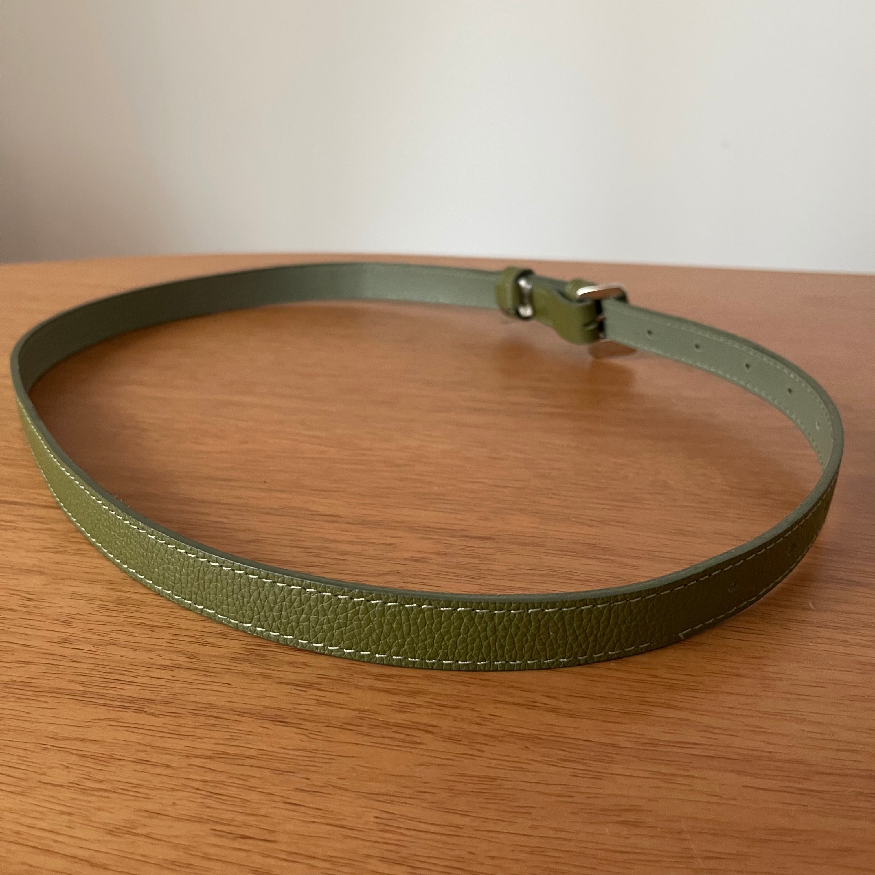Misci Cinto de Couro Verde Oliva