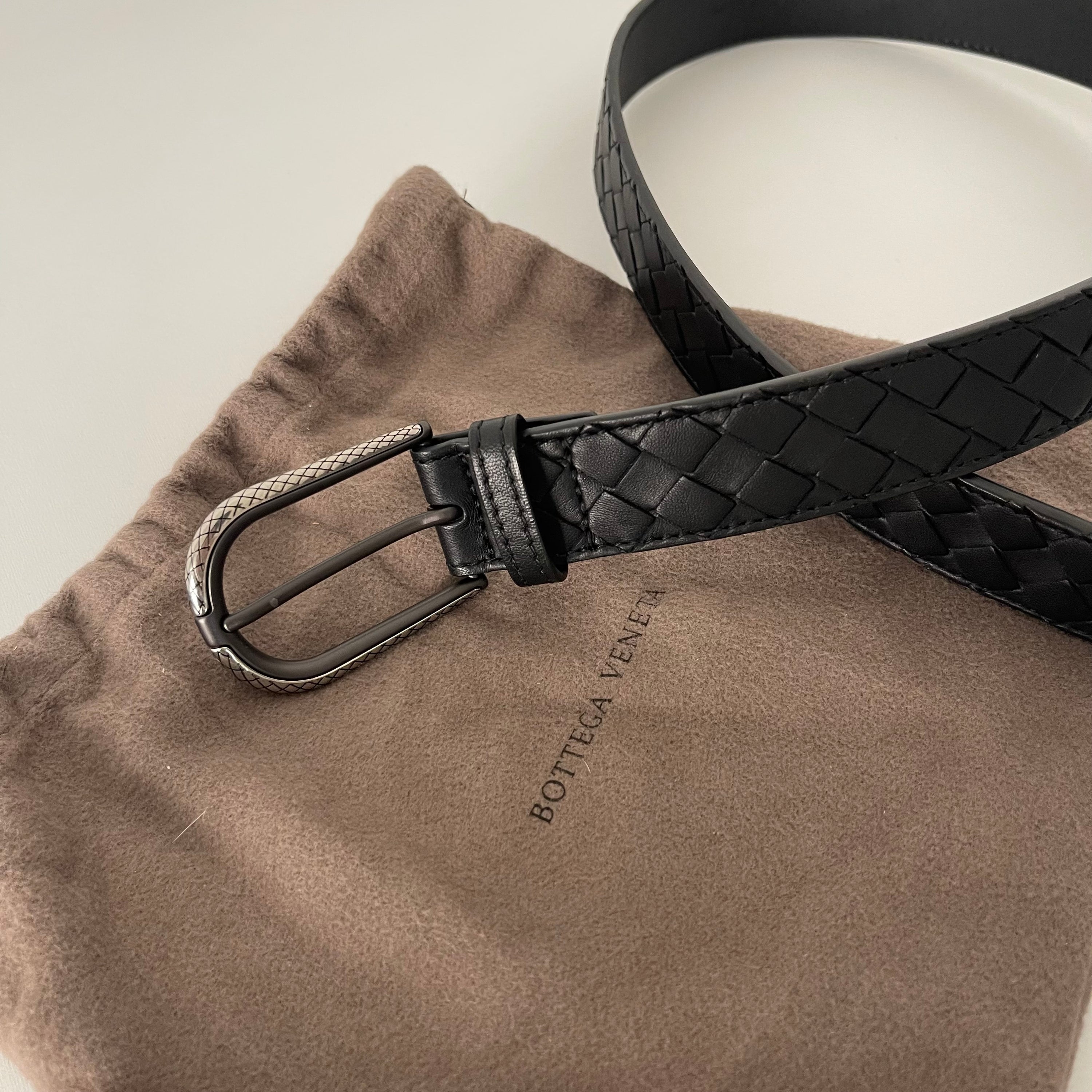 Bottega Veneta Intrecciato Leather Belt