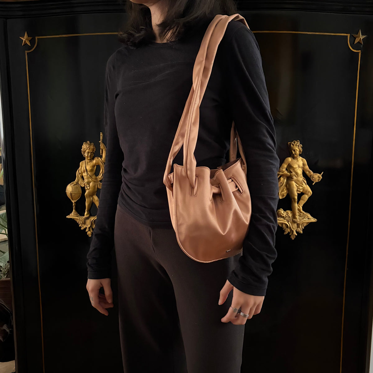 Gucci by Tom Ford Rose Satin Shoulder Bag