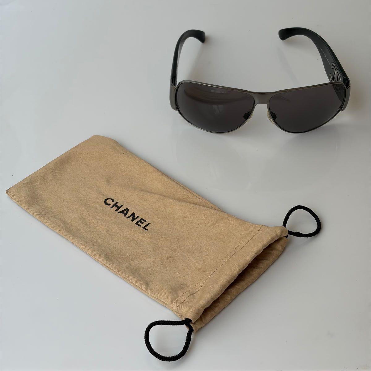Chanel Logo Aviator Sunglasses