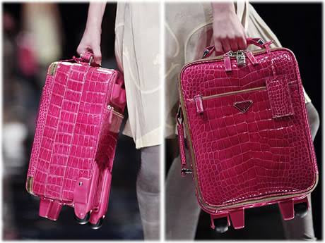 Prada S/S 2006 Crocodile Leather Trolley Travel Bag