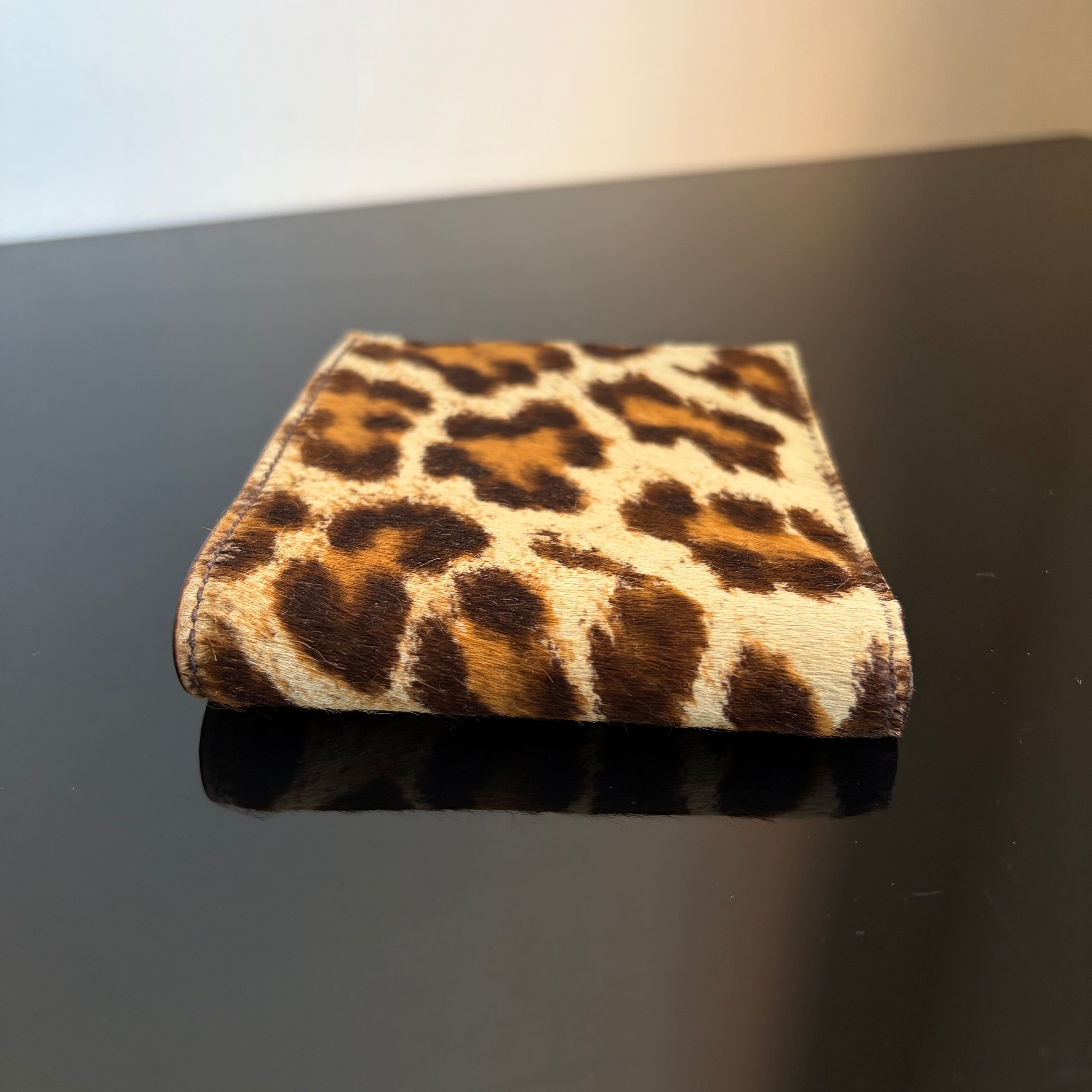 Prada Pony Hair Leopard Print Wallet
