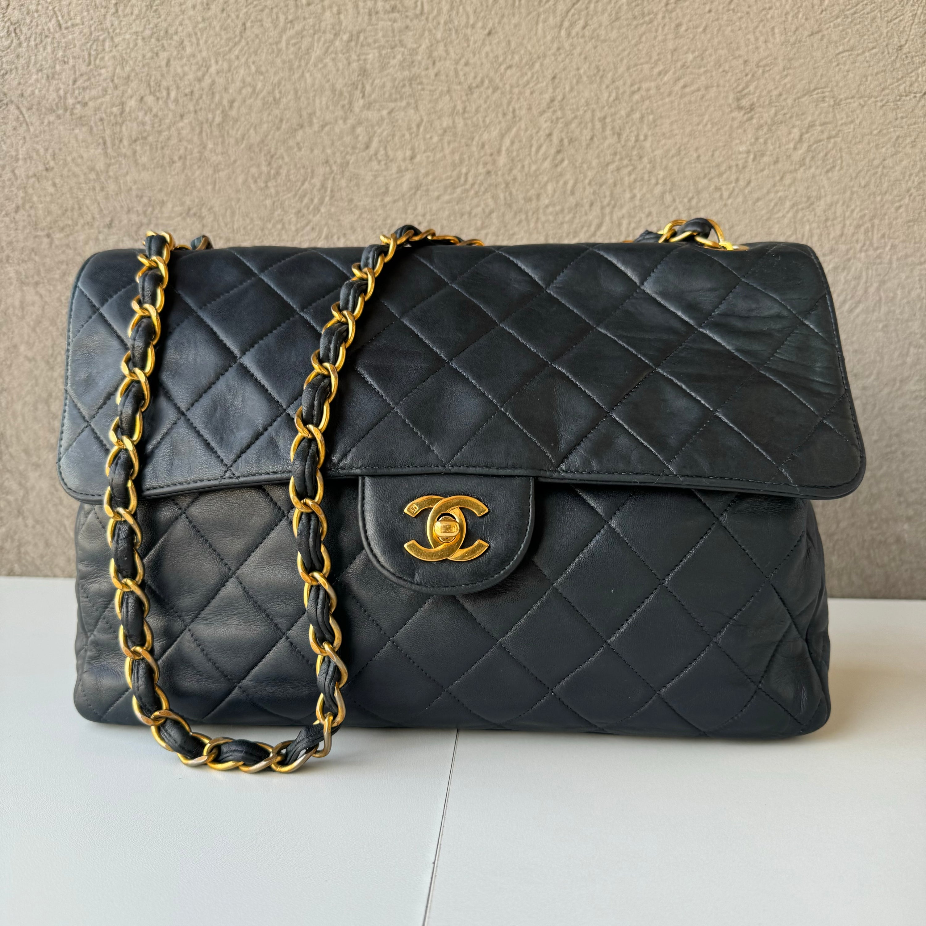 Chanel 90s Flap Navy Crossbody