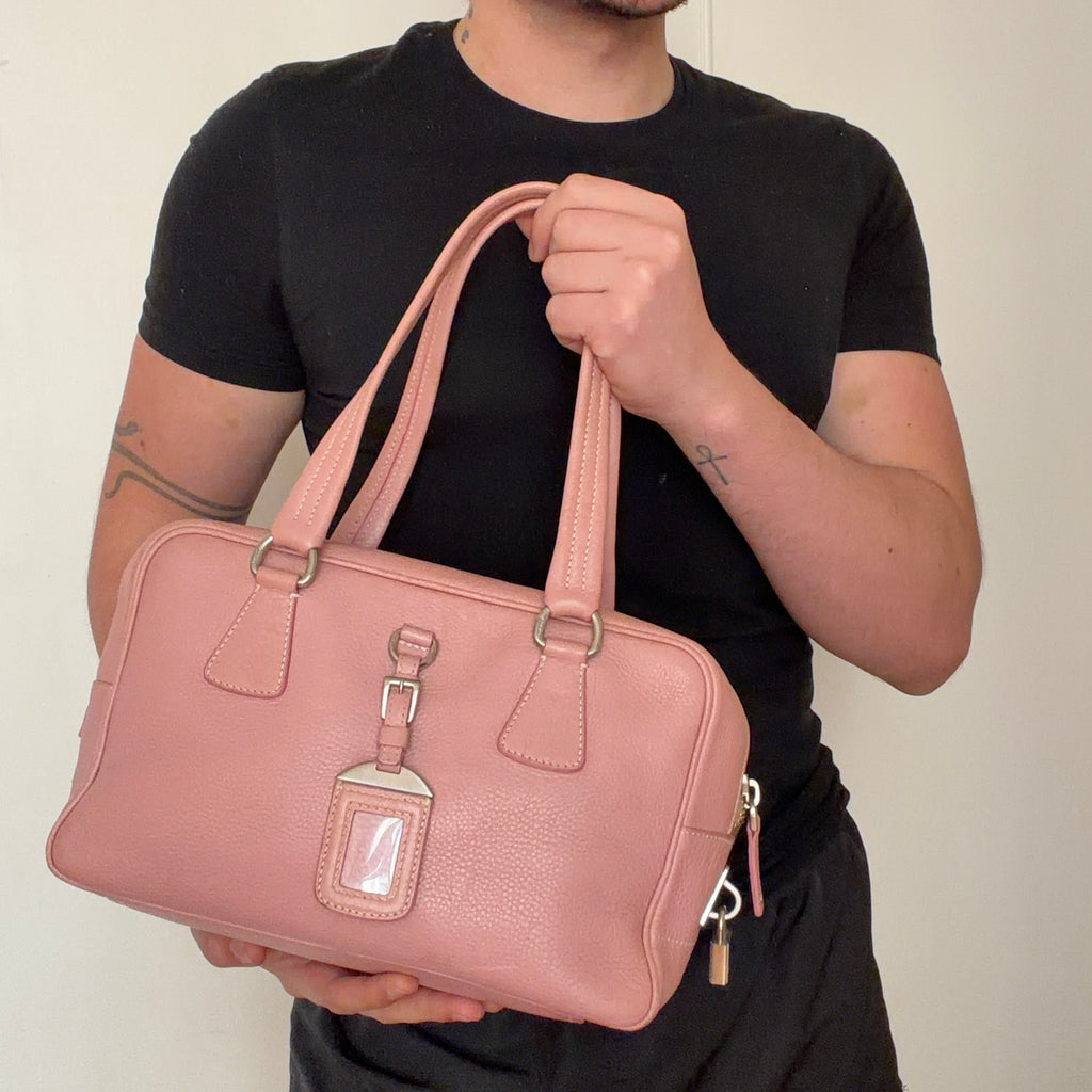 Prada 2000s Baby Pink Bauletto Bag