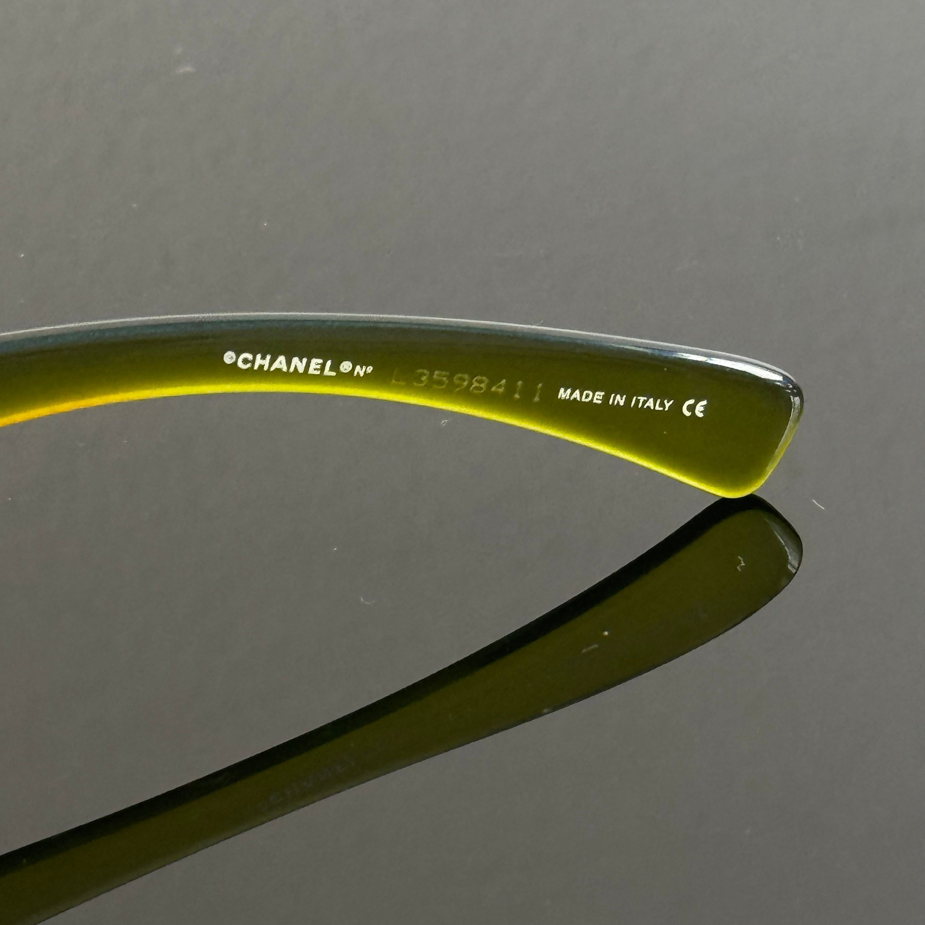 Chanel 2000s Green Sunglasses