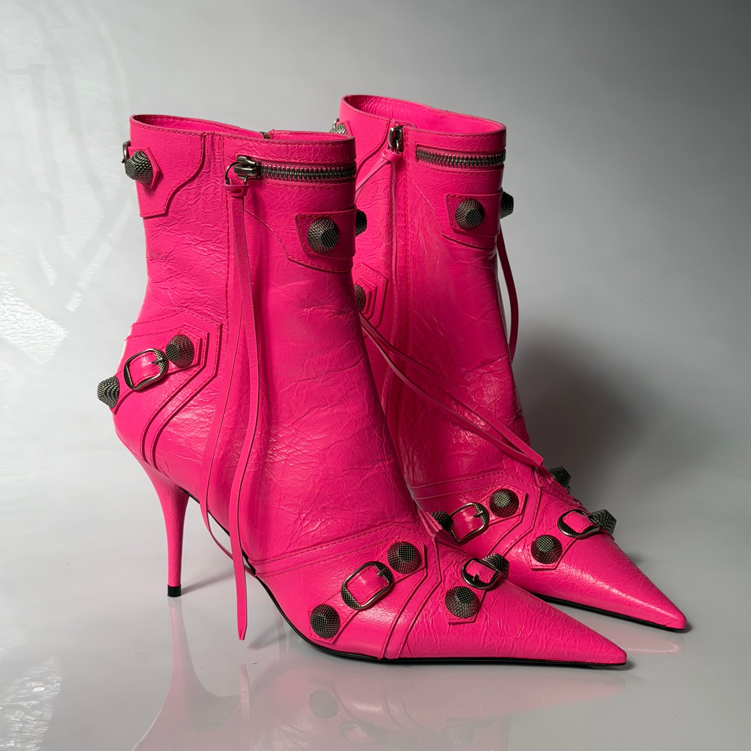 Balenciaga Cagole Pink Boots